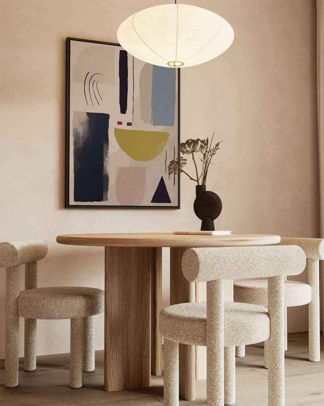 Speelse Abstractie Kunstwerk-canvas-dibond-plexiglas-wanddecoratie-WallArtistic