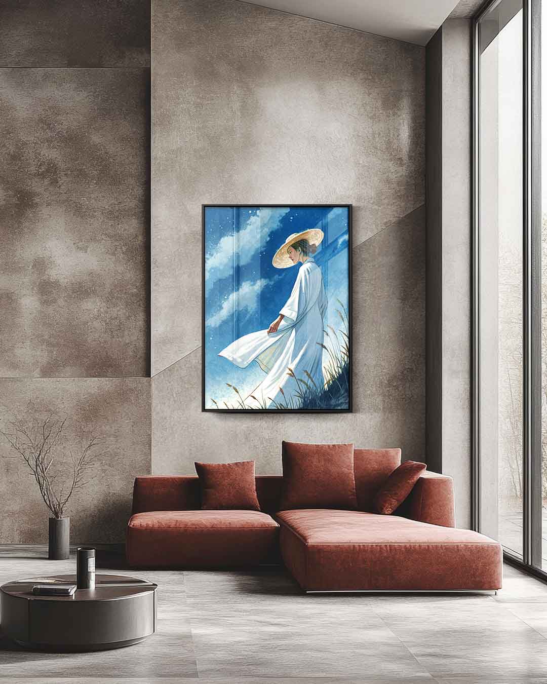 Dromerige Nachtwandeling Kunstwerk-canvas-dibond-plexiglas-wanddecoratie-WallArtistic