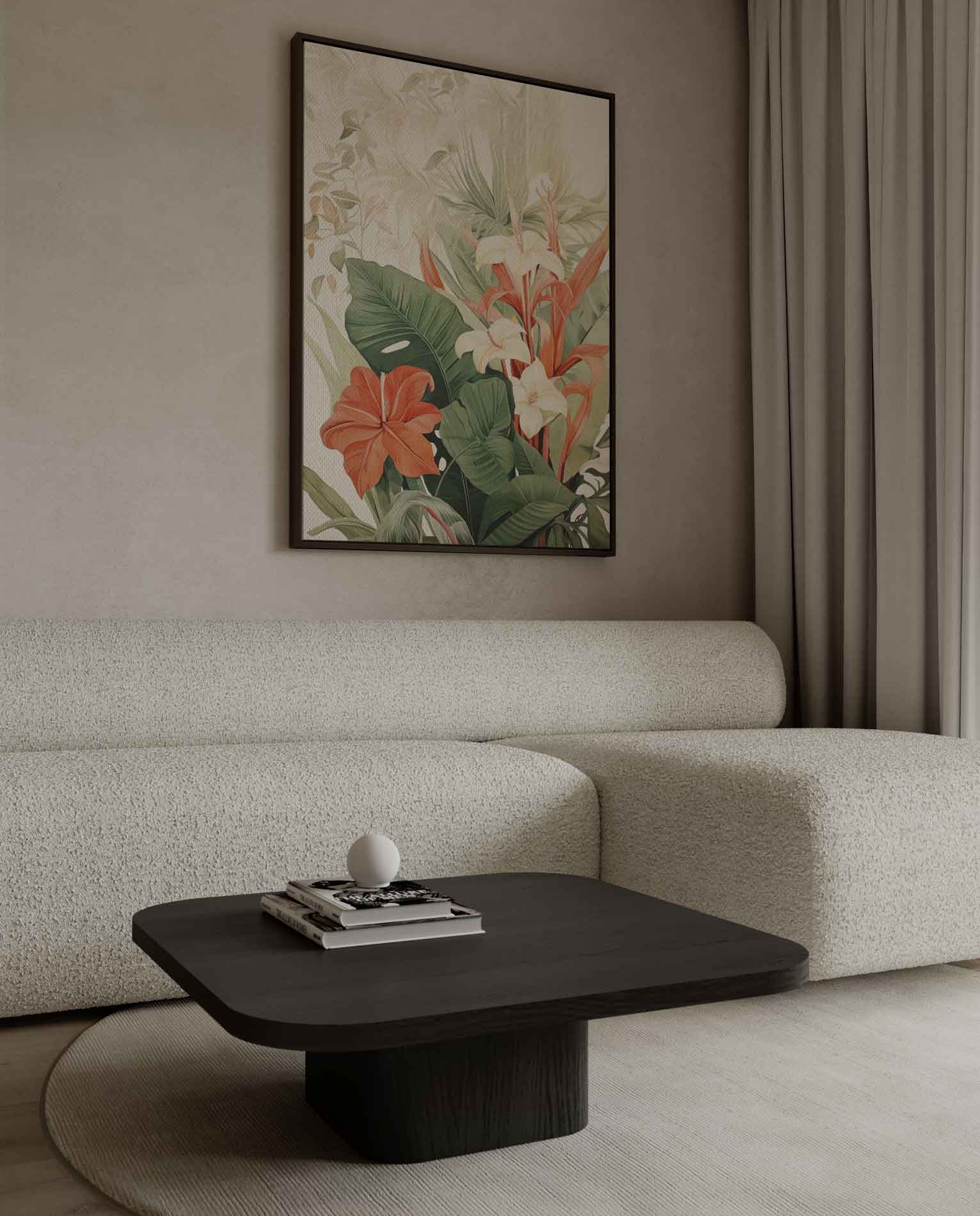 Tropische Bloemenpracht Kunstwerk-canvas-dibond-plexiglas-wanddecoratie-WallArtistic
