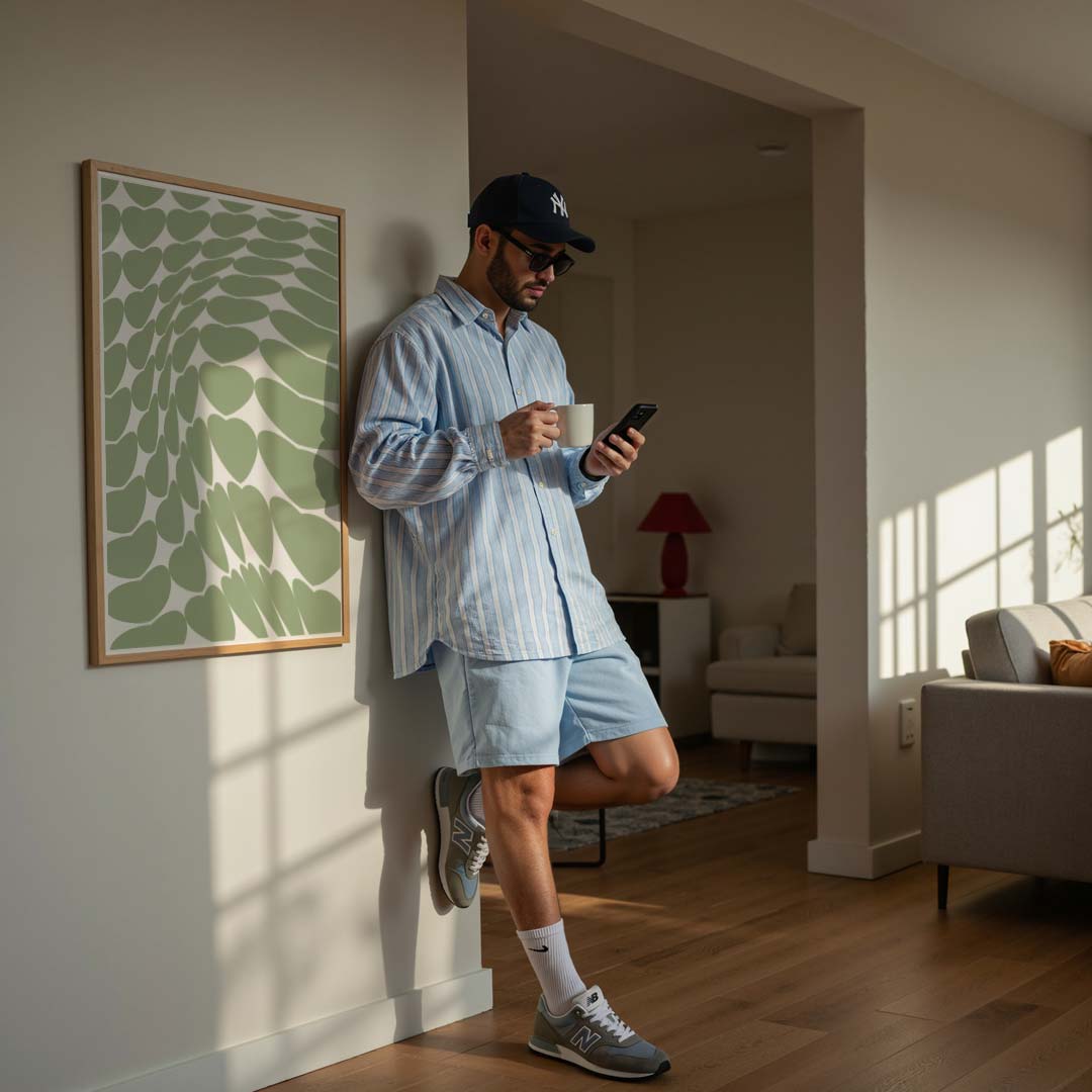 Groene Hartjes Droomposter-WallArtistic