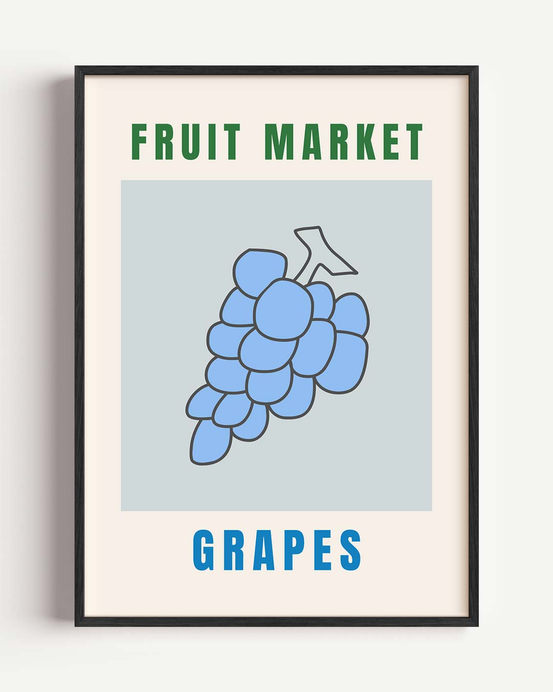 Stijlvolle Druiven Markt Poster-WallArtistic
