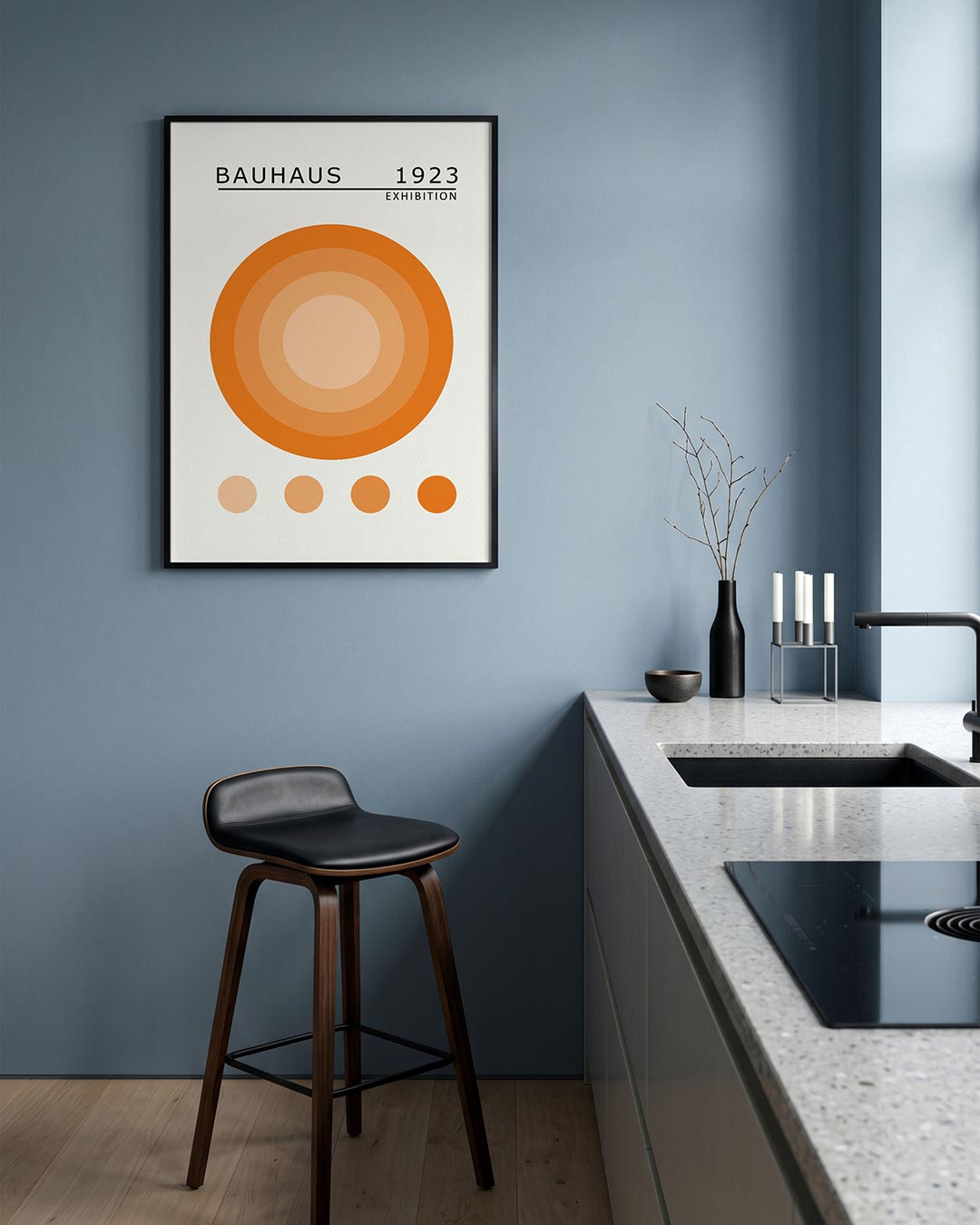 Cirkelritme oranje Poster