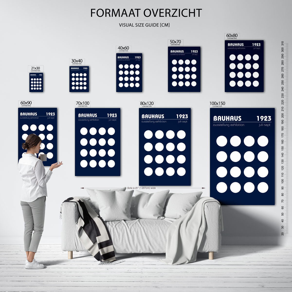 Cirkelpatroon en tekst Poster