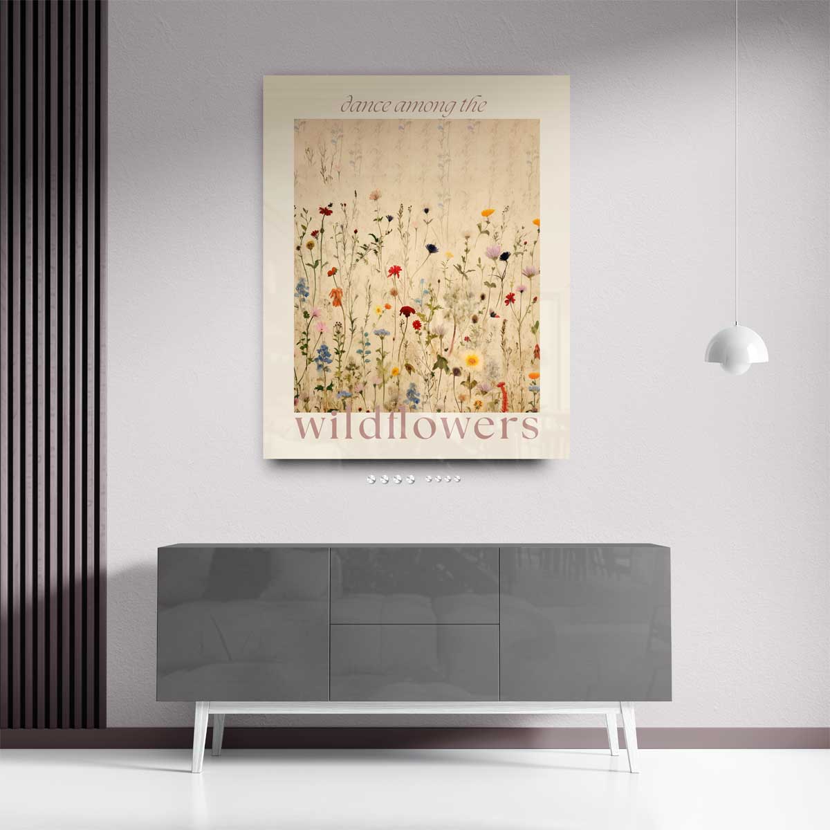 Dans tussen de Wilde Bloemen Kunstwerk-canvas-dibond-plexiglas-wanddecoratie-WallArtistic