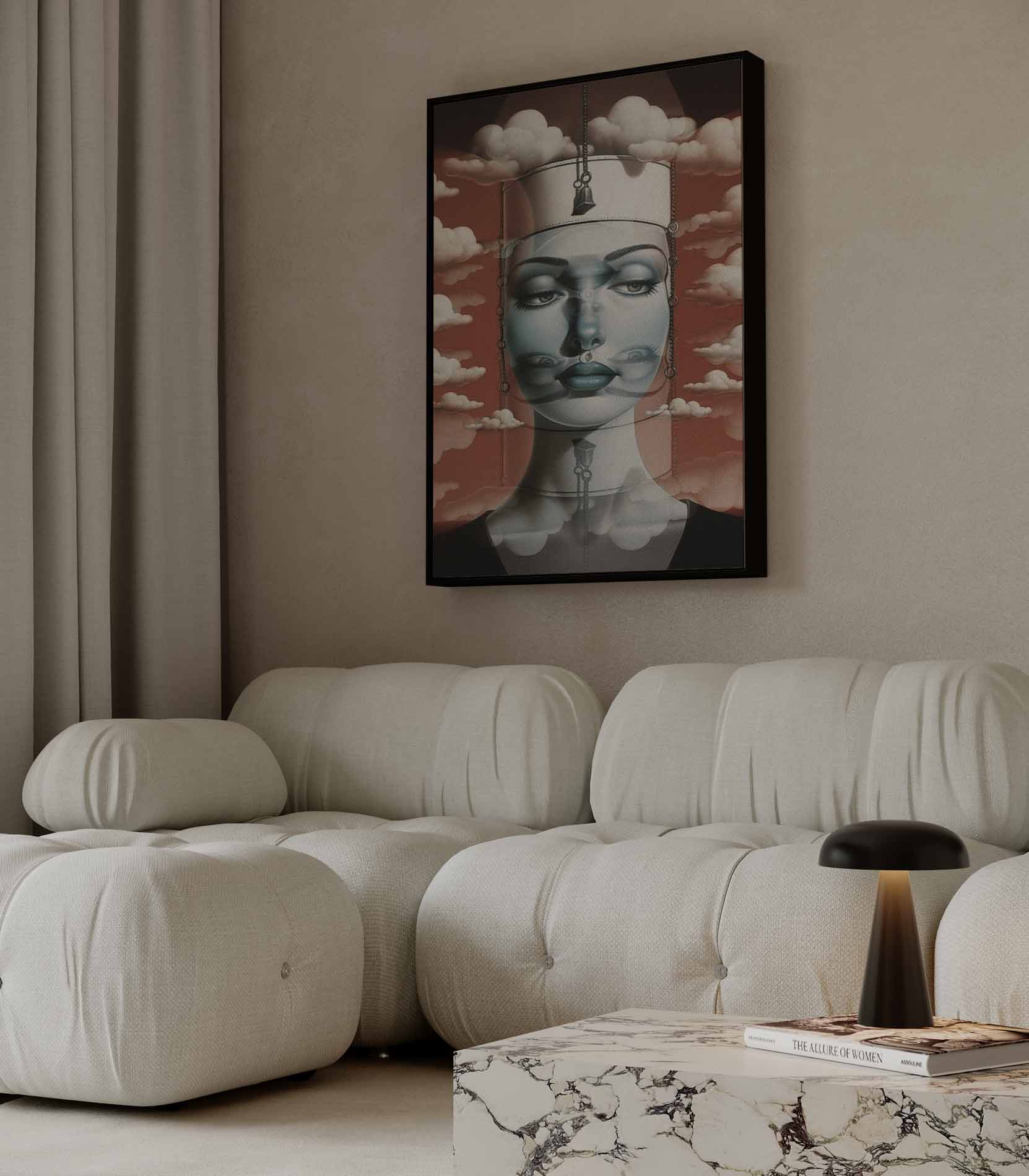 Dromerige Illusie Kunstwerk-canvas-dibond-plexiglas-wanddecoratie-WallArtistic