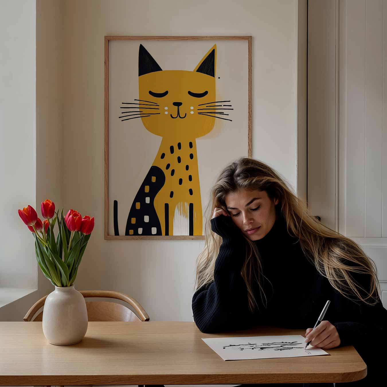 Slapende Kattenposter