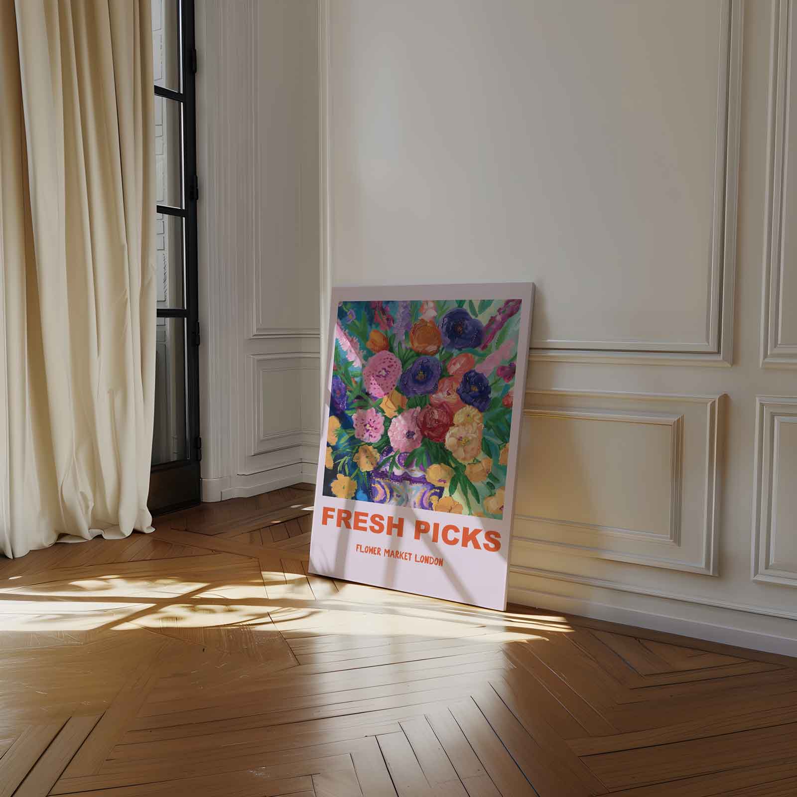 Bloemenpracht in Londen Kunstwerk-canvas-dibond-plexiglas-wanddecoratie-WallArtistic
