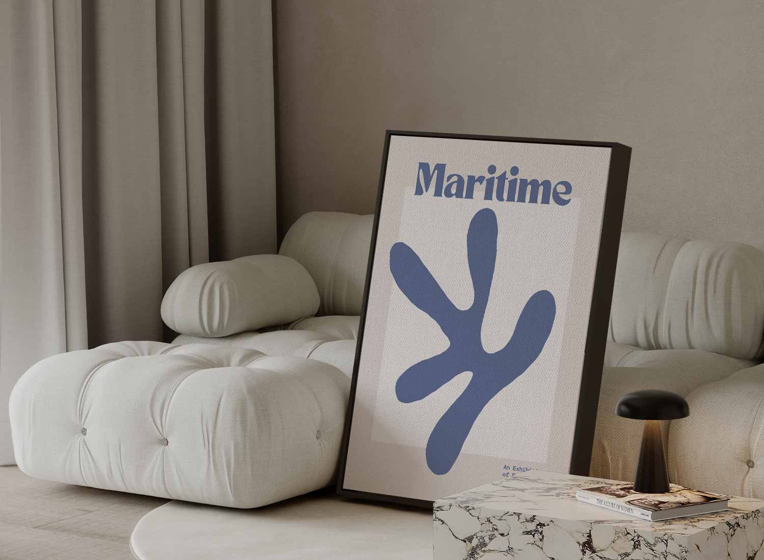 Maritieme Botanische Kunst Kunstwerk-canvas-dibond-plexiglas-wanddecoratie-WallArtistic