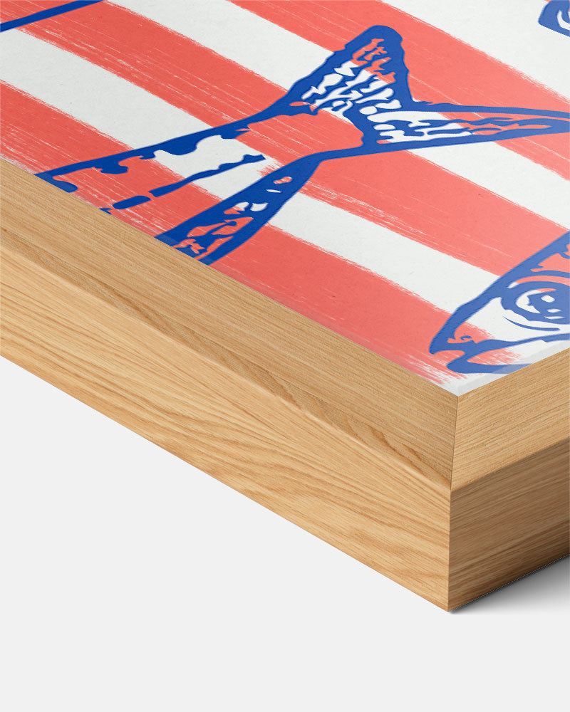 Vis en Strepen Kunstposter-WallArtistic