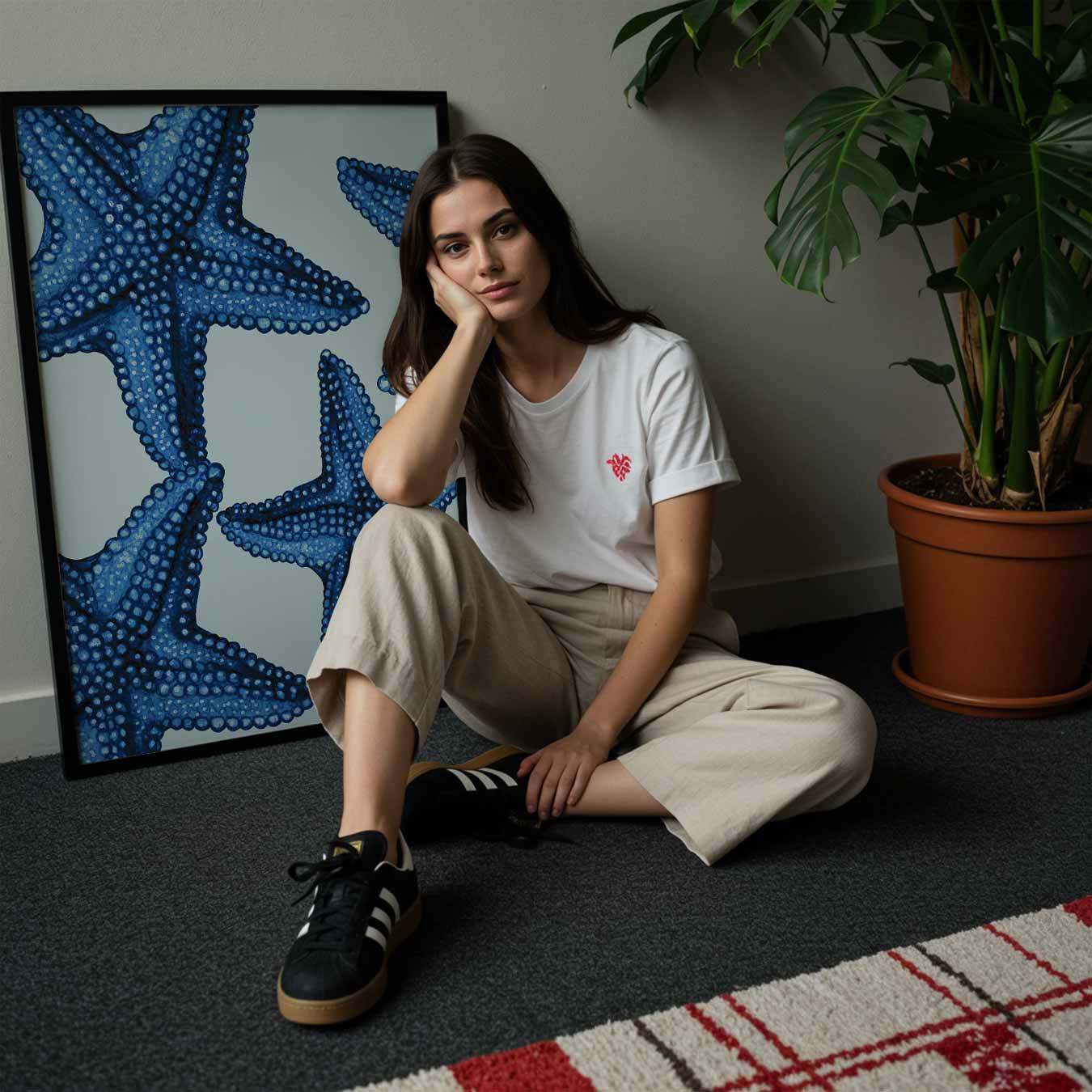 Blauwe Zeesterren Poster-WallArtistic