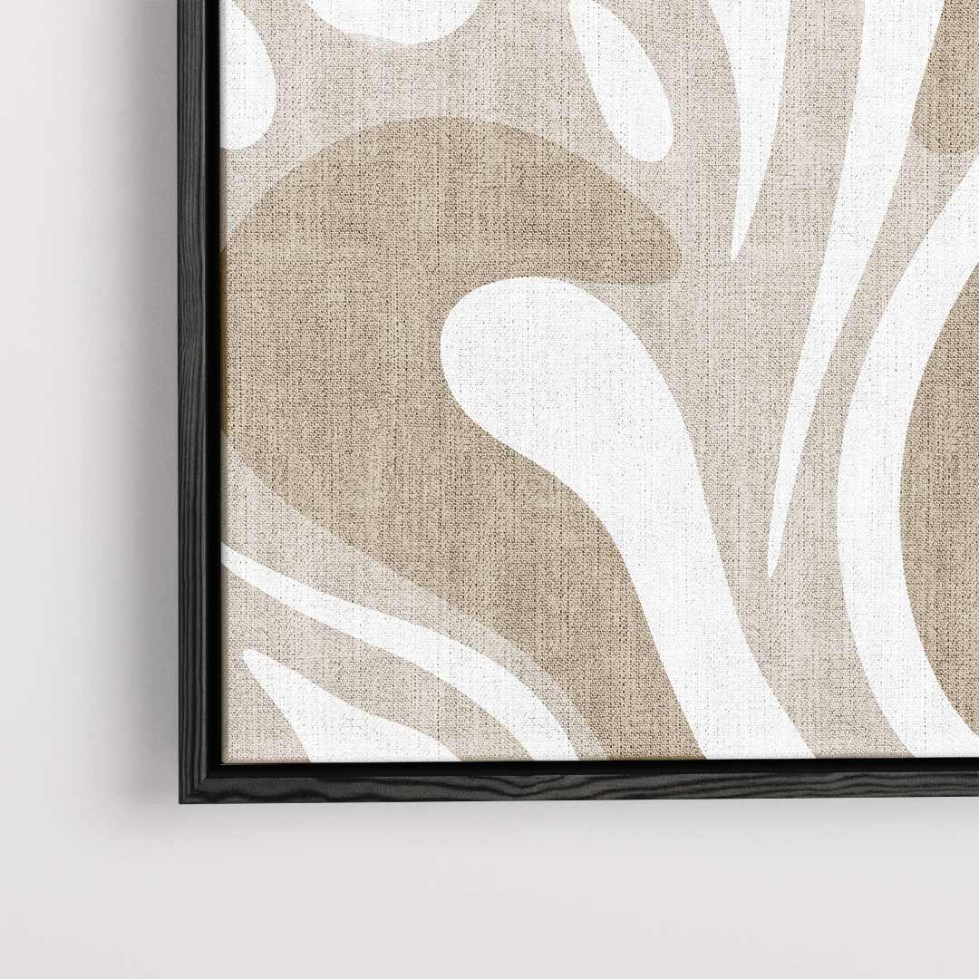 Natuurvloed in Beige Kunstwerk-canvas-dibond-plexiglas-wanddecoratie-WallArtistic