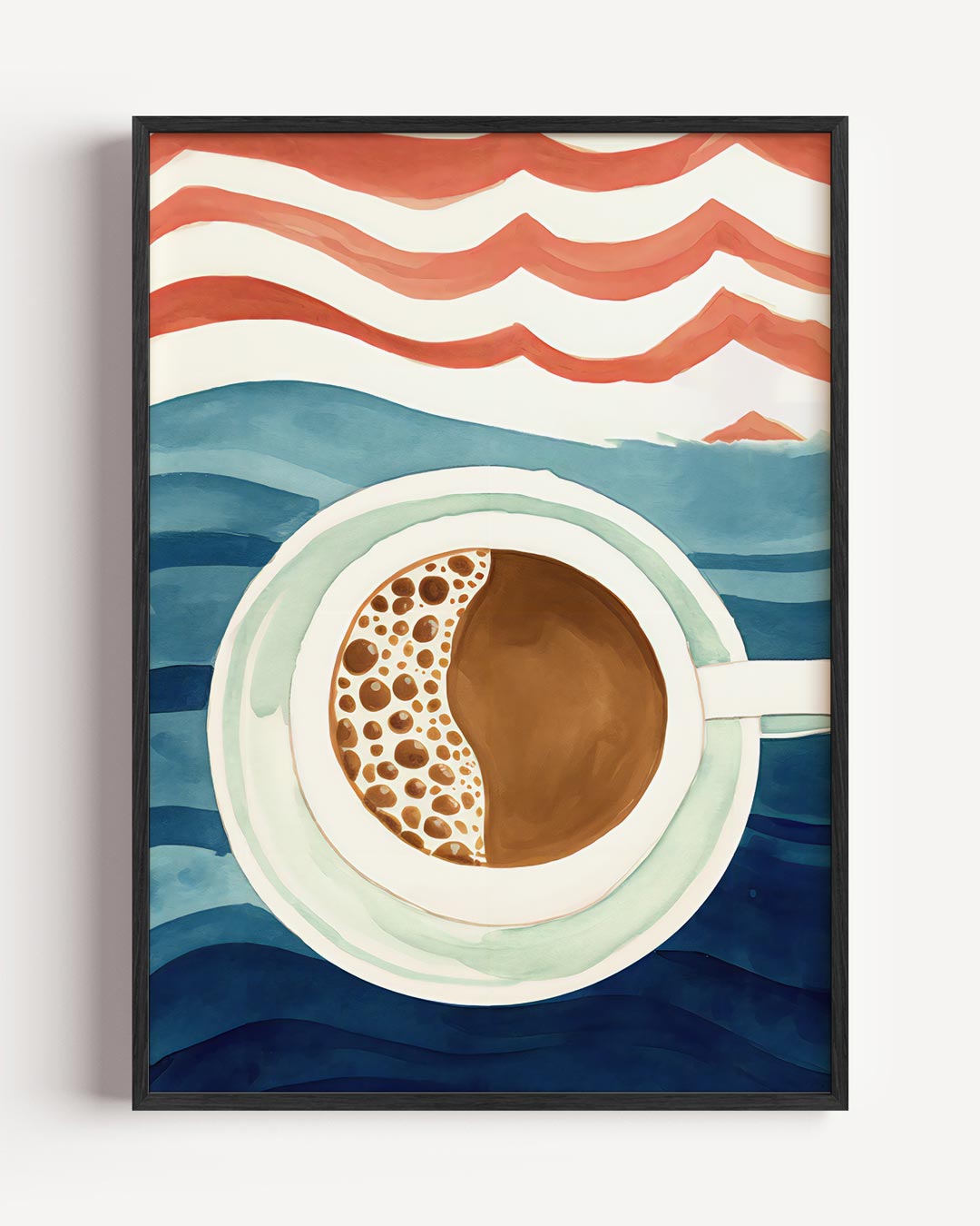 Golvend Genot Koffieposter-WallArtistic