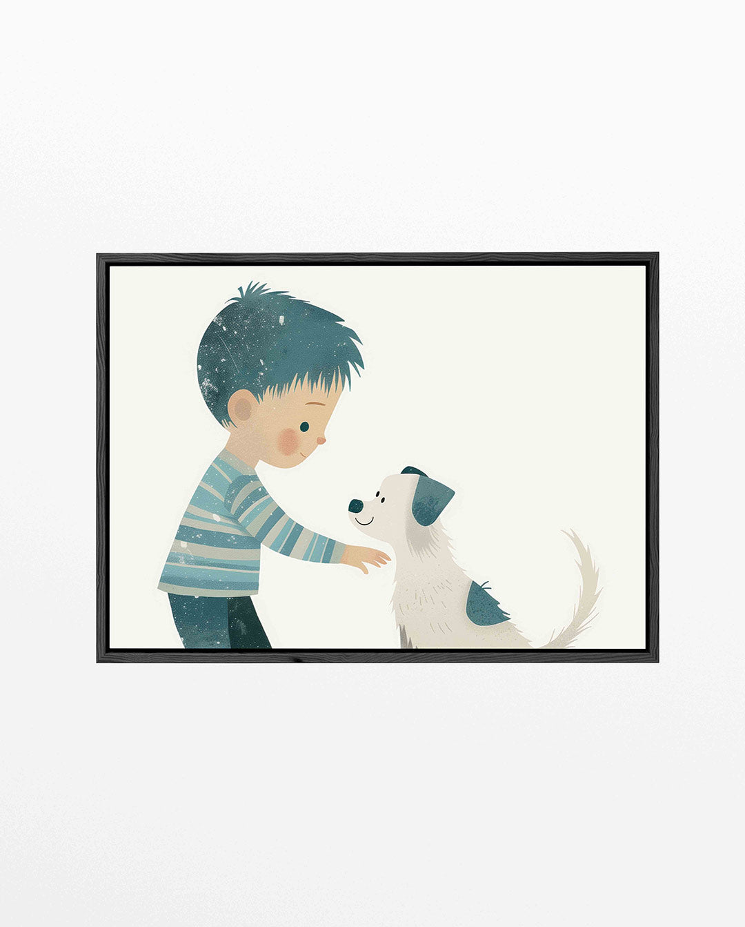 Kind met hond Kunstwerk