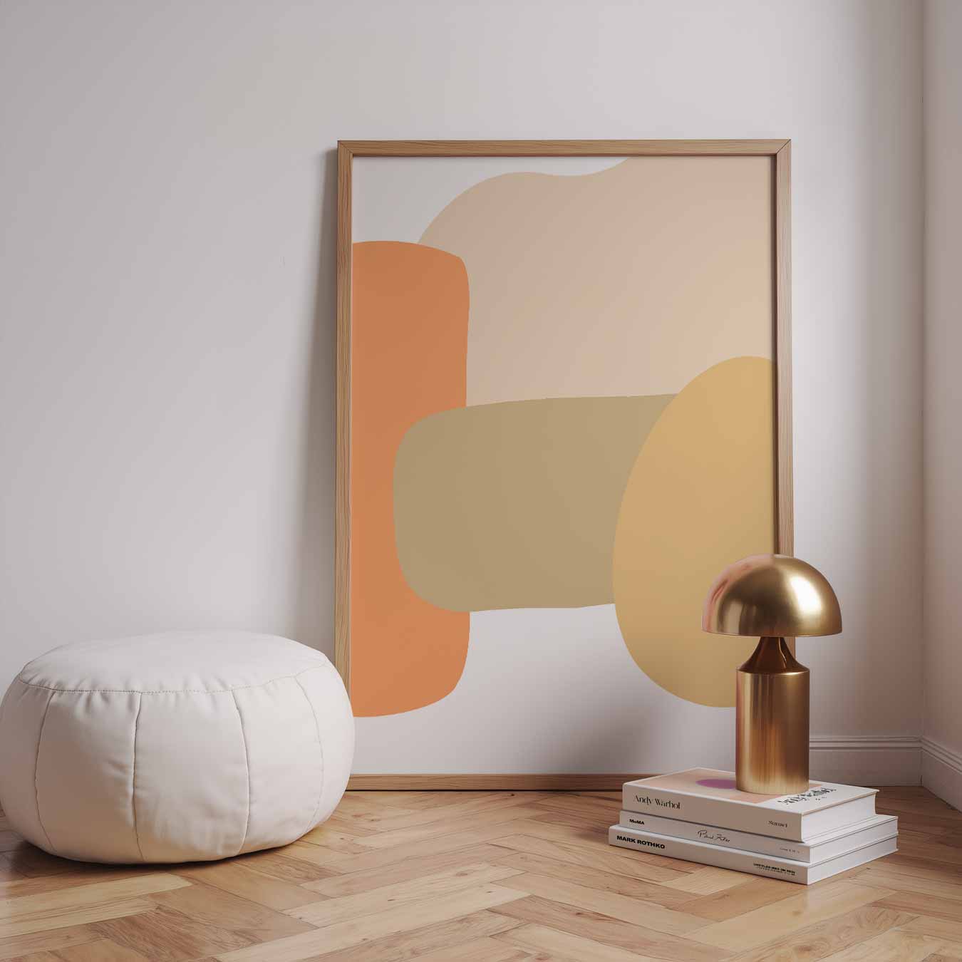 Zachte Abstracte Kleuren Poster-WallArtistic