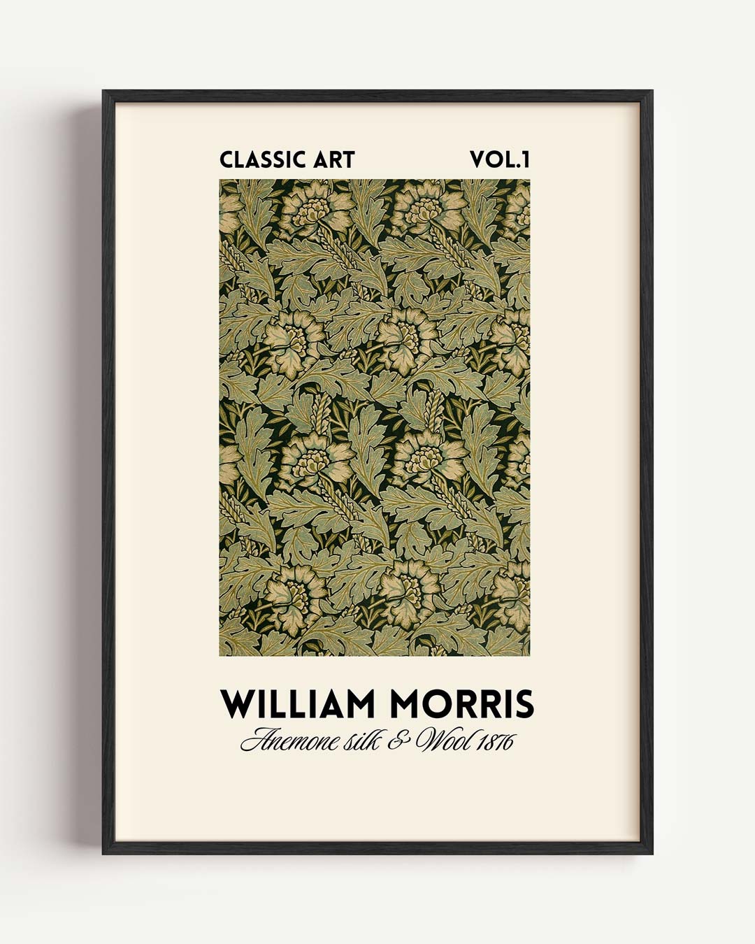 William Morris Anemone Silk & Wool 1876 Poster II-WallArtistic