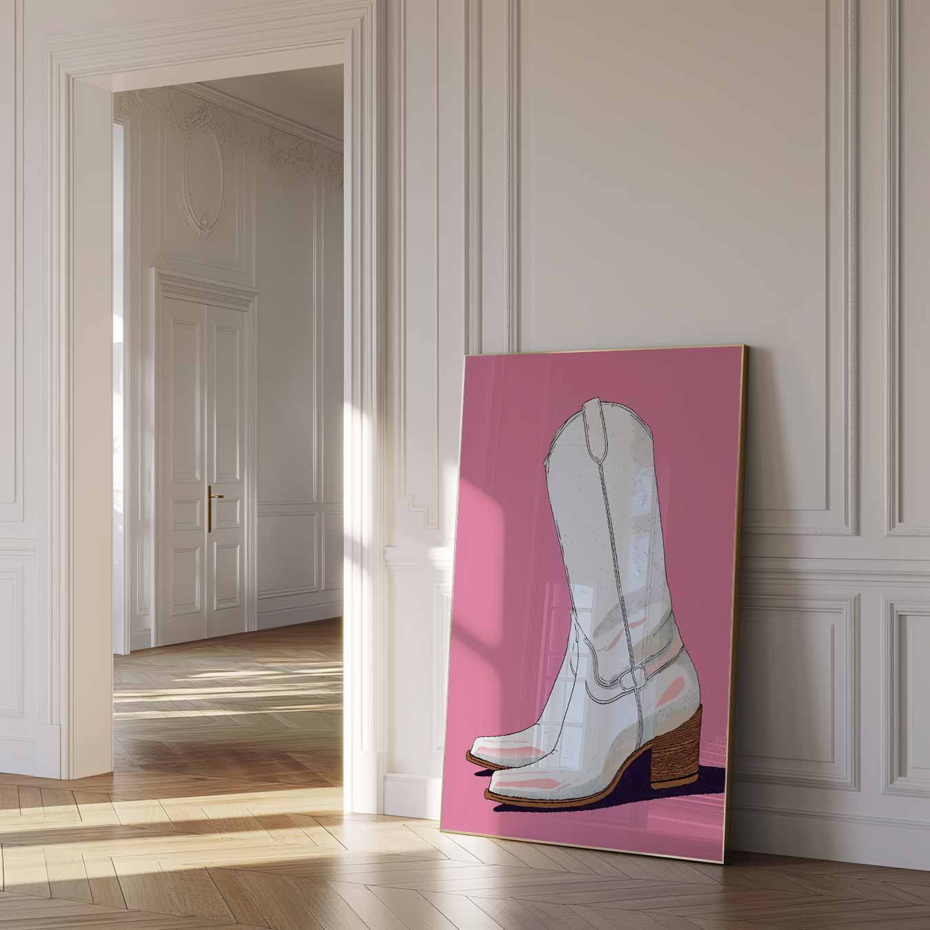 Trendy Cowboylaarzen Poster