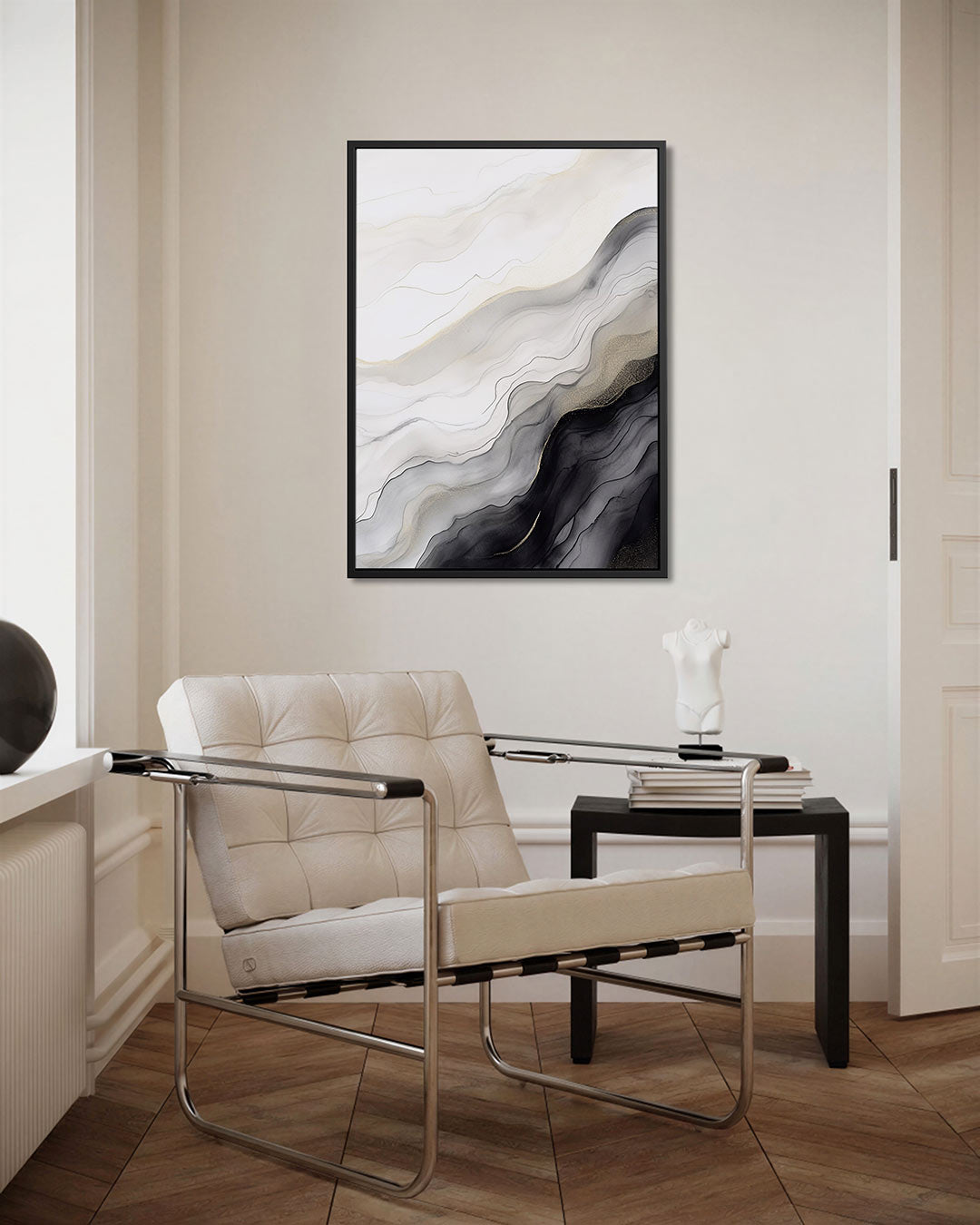 Golvende lijnen compositie Kunstwerk