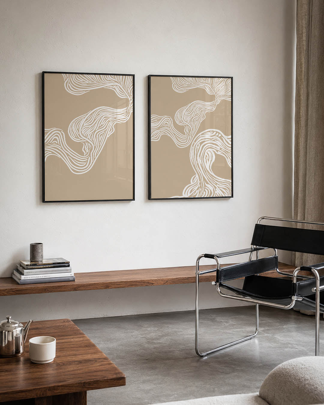 Golvende lijnen Posterset