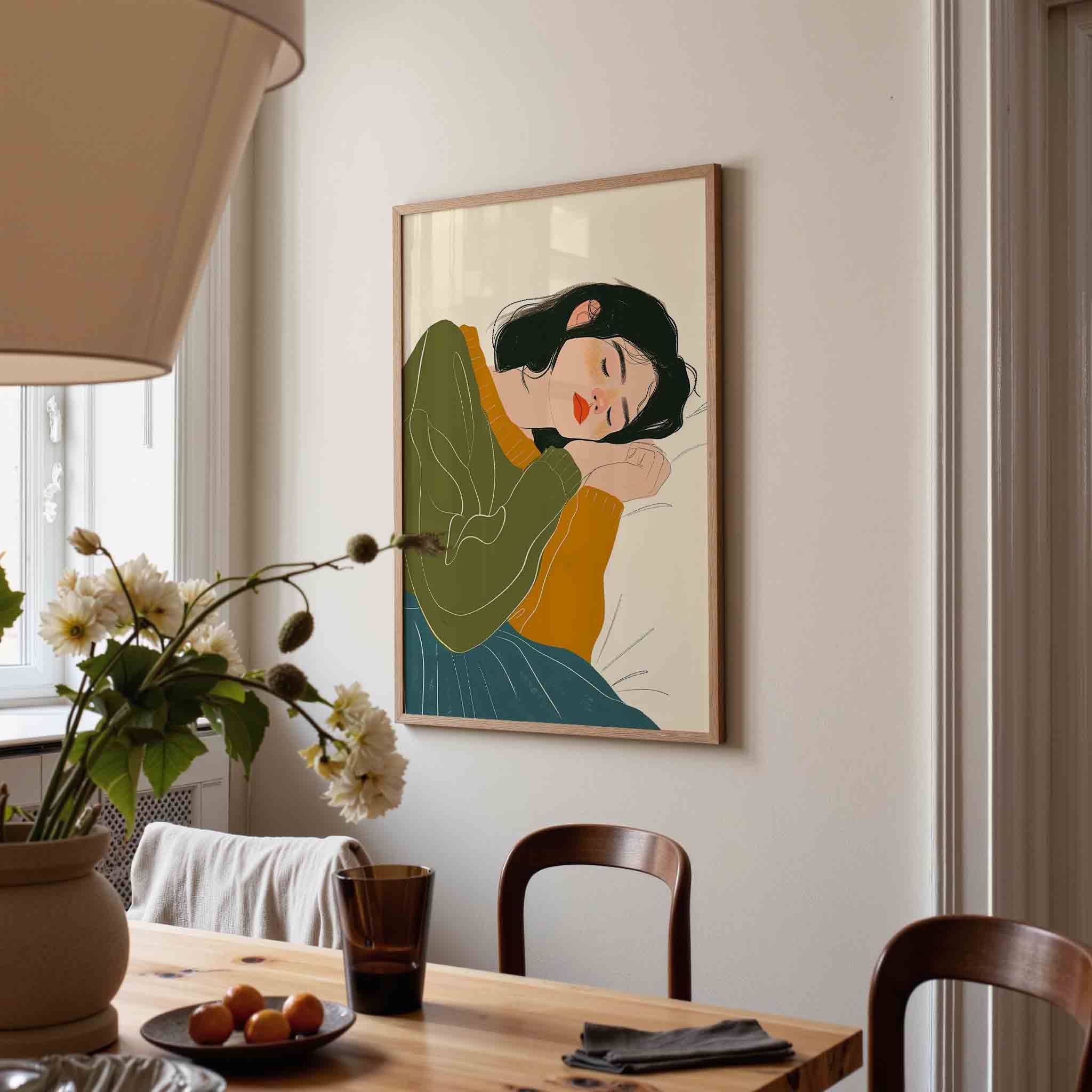 Slapende vrouw Poster