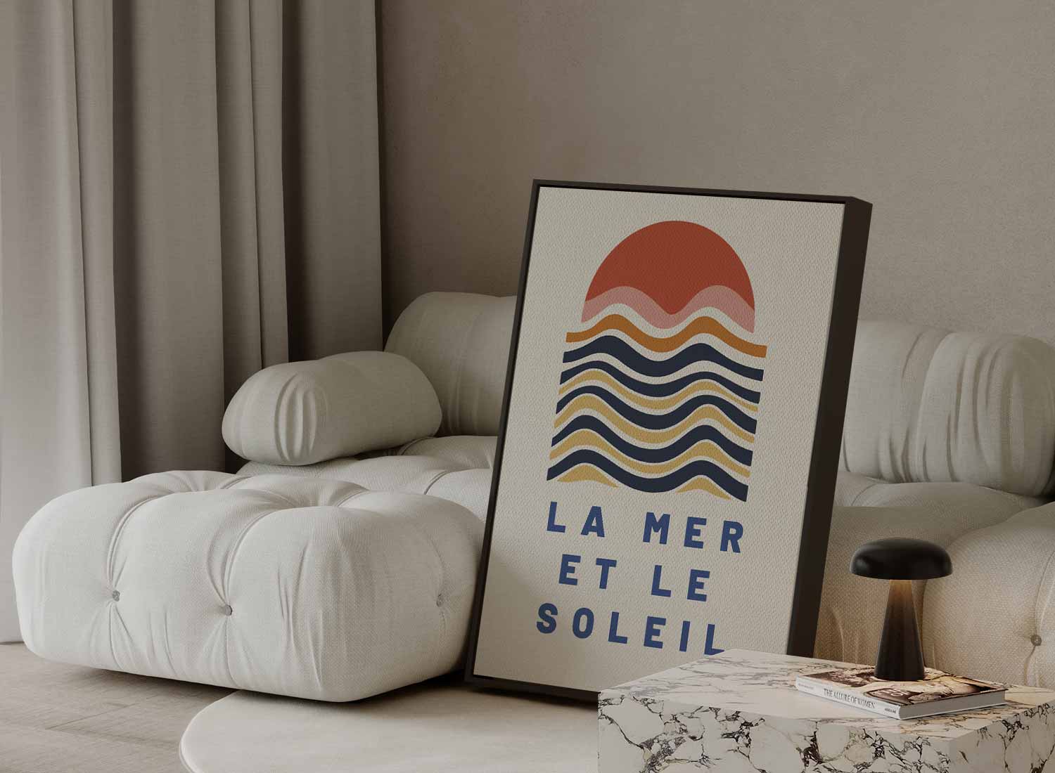 Zonsondergang aan Zee Kunstwerk-canvas-dibond-plexiglas-wanddecoratie-WallArtistic
