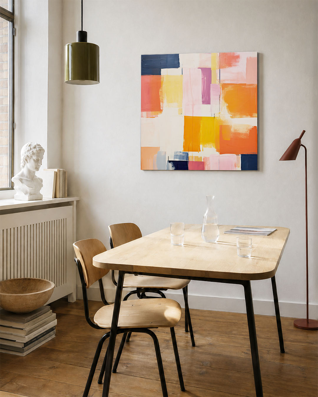 Kleurrijke geometrie Kunstwerk