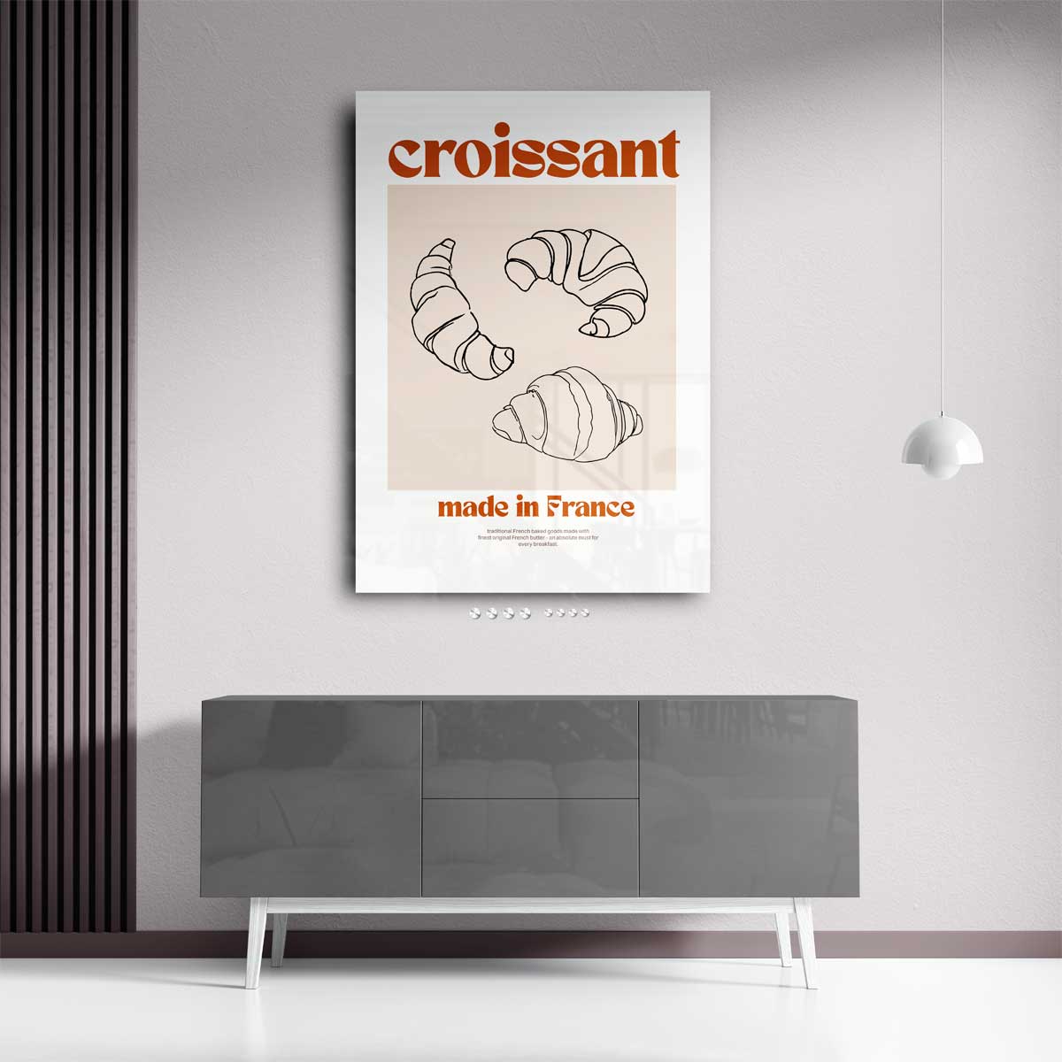 Vintage Franse Croissant Poster
