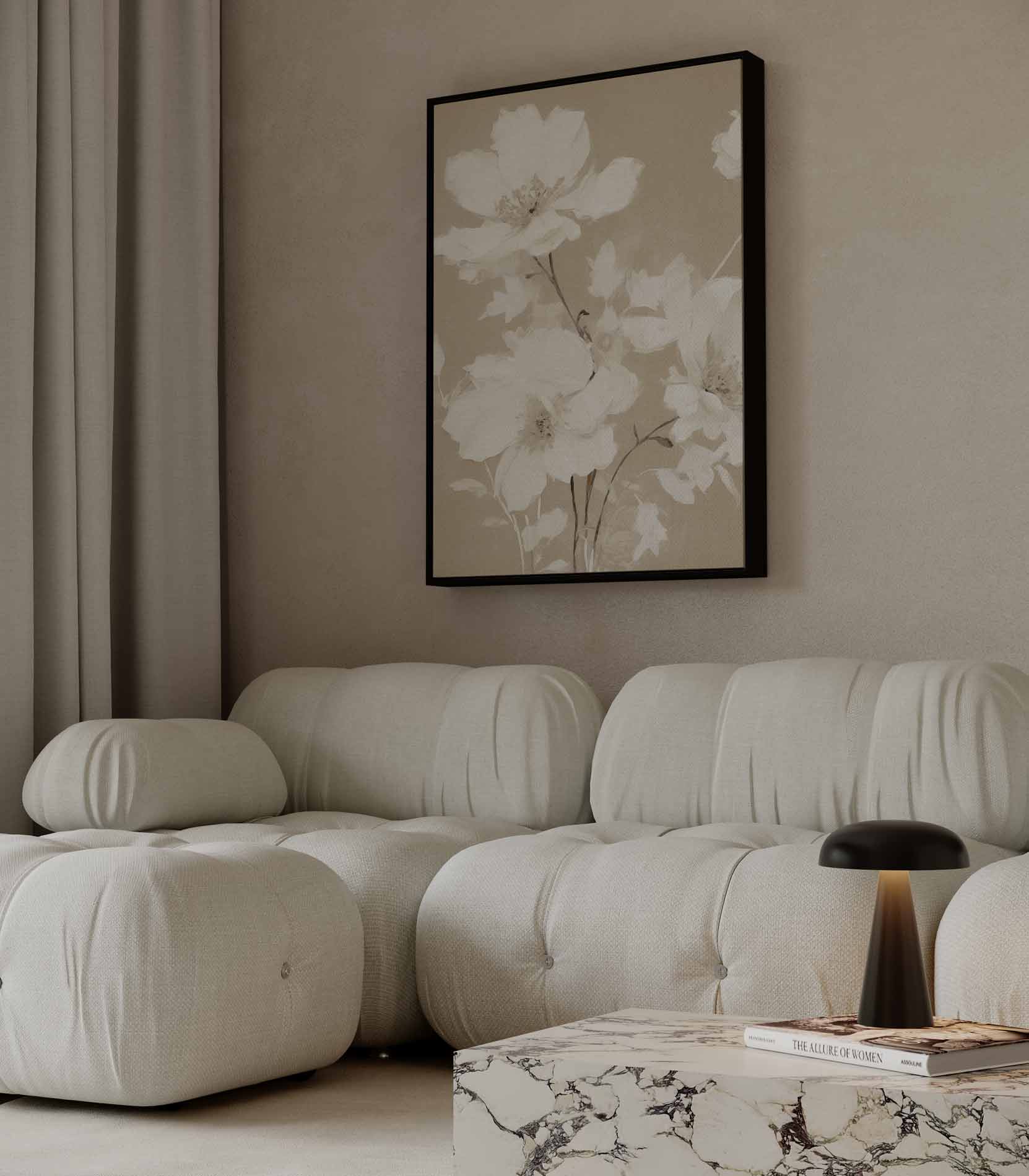 Zachte Bloemen Droom Kunstwerk-canvas-dibond-plexiglas-wanddecoratie-WallArtistic