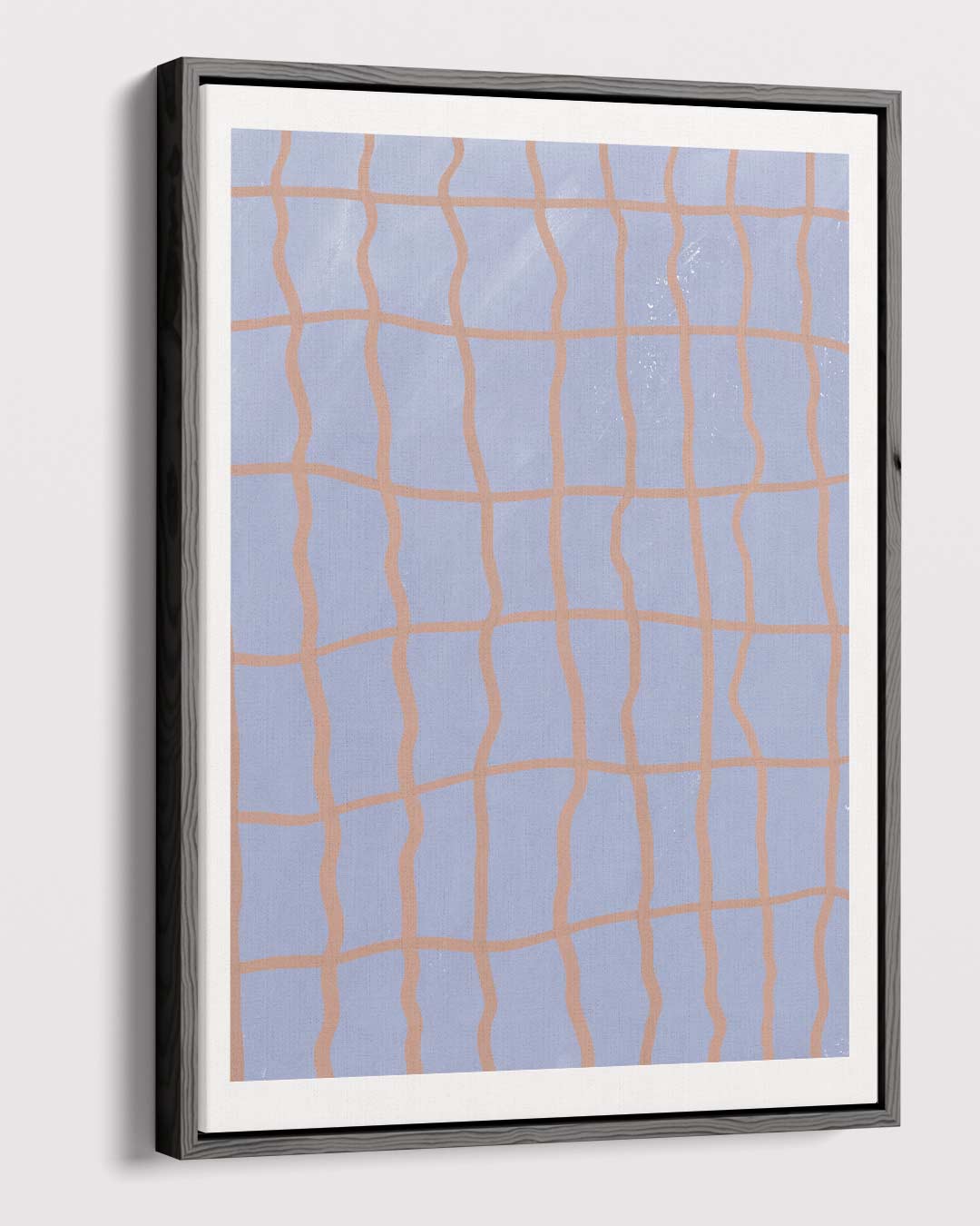 Speels Blauwe Abstractie Kunstwerk-canvas-dibond-plexiglas-wanddecoratie-WallArtistic