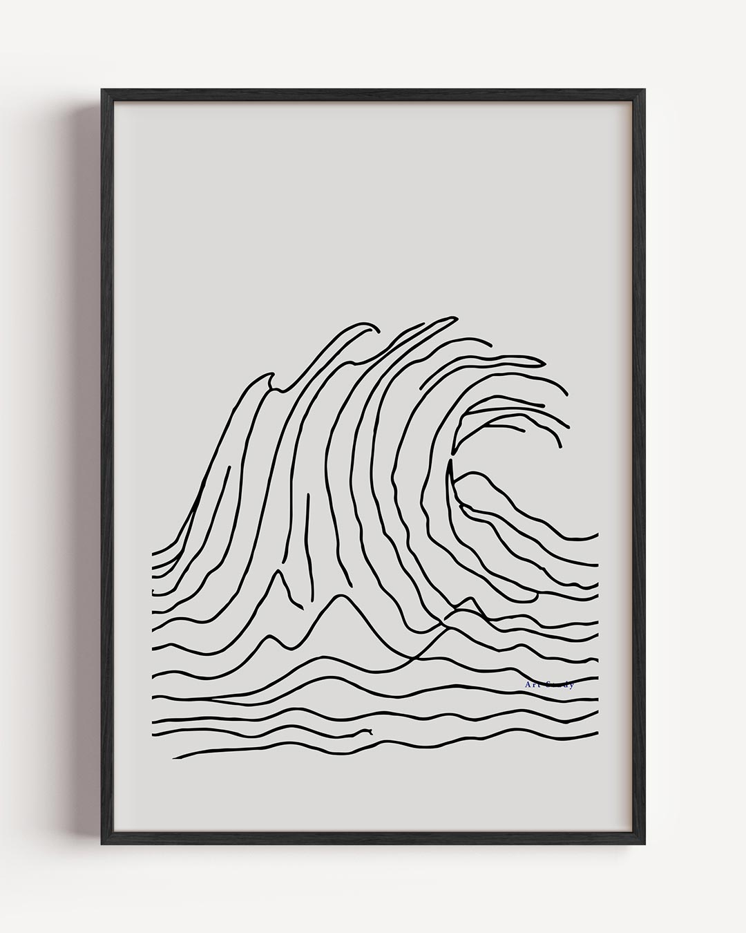 Zwart-Wit Golfkunst Poster-WallArtistic