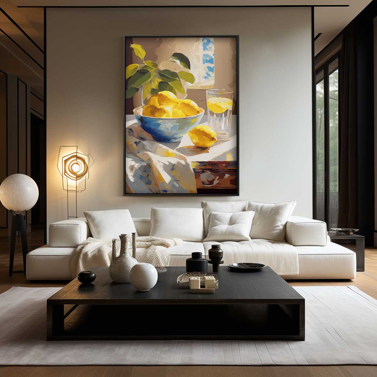 Citroenmoment in de Zon Kunstwerk-canvas-dibond-plexiglas-wanddecoratie-WallArtistic