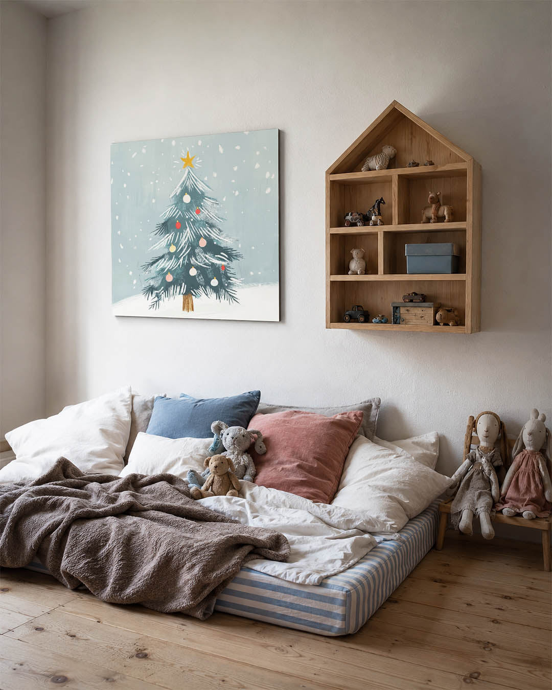 Feestelijke kerstboom illustratie Kunstwerk