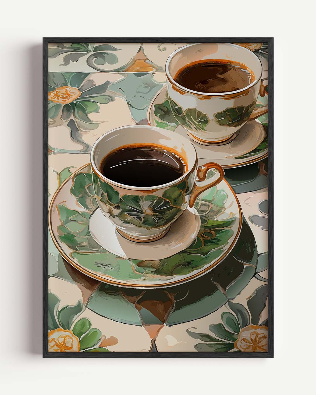 Sfeervolle Koffie Moment Poster-WallArtistic