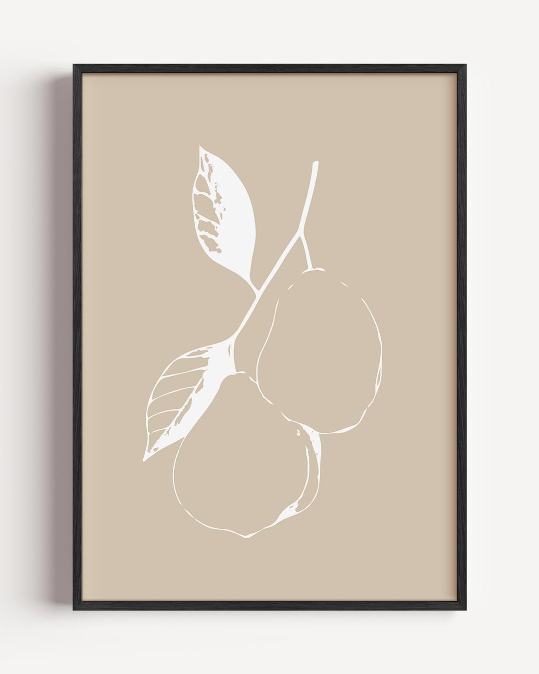 Stijlvolle Perentekening Poster-WallArtistic