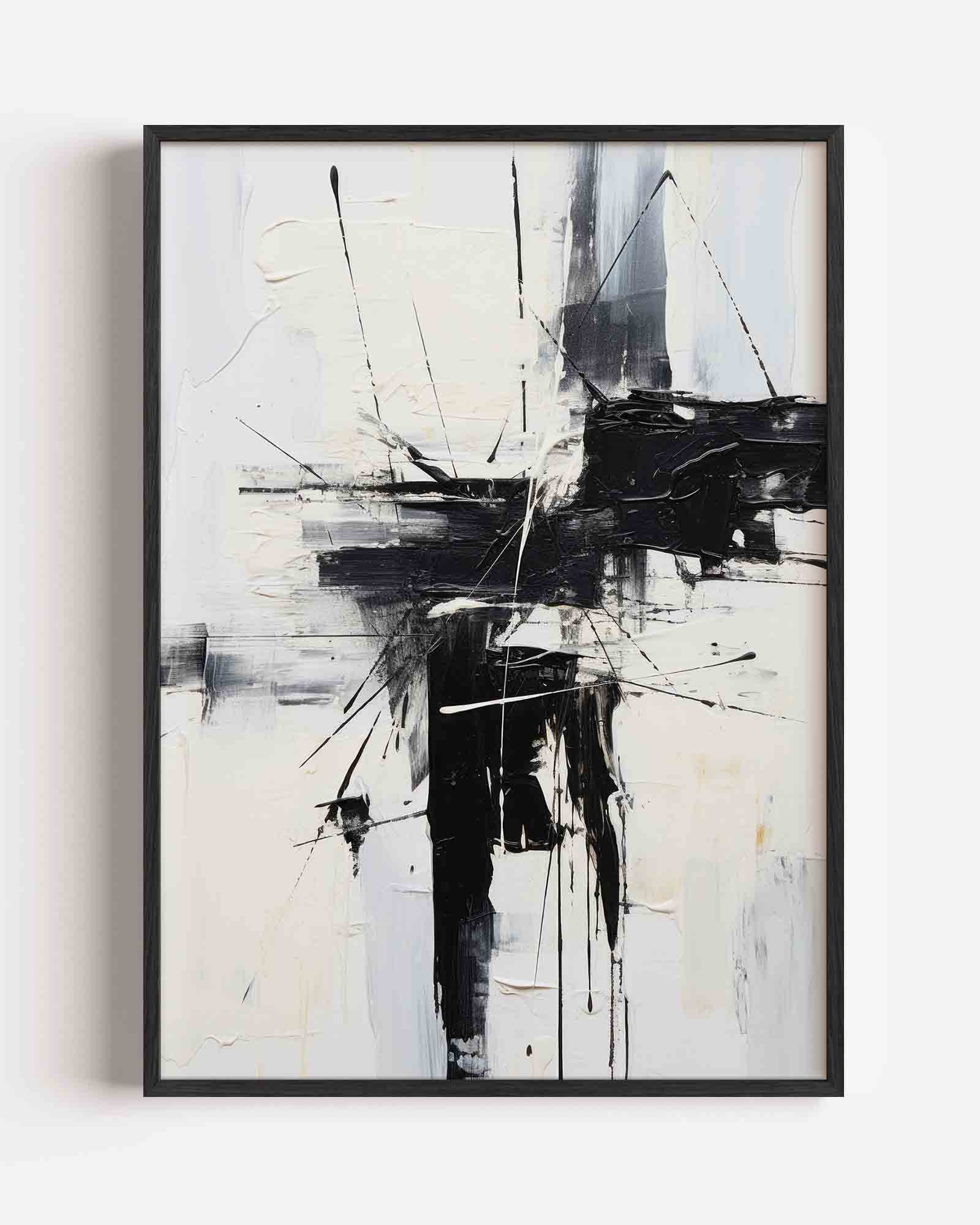 Abstracte zwart wit Poster