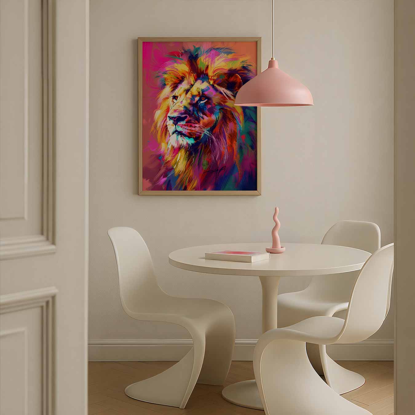 Kleurrijke Leeuwenkracht Poster-WallArtistic