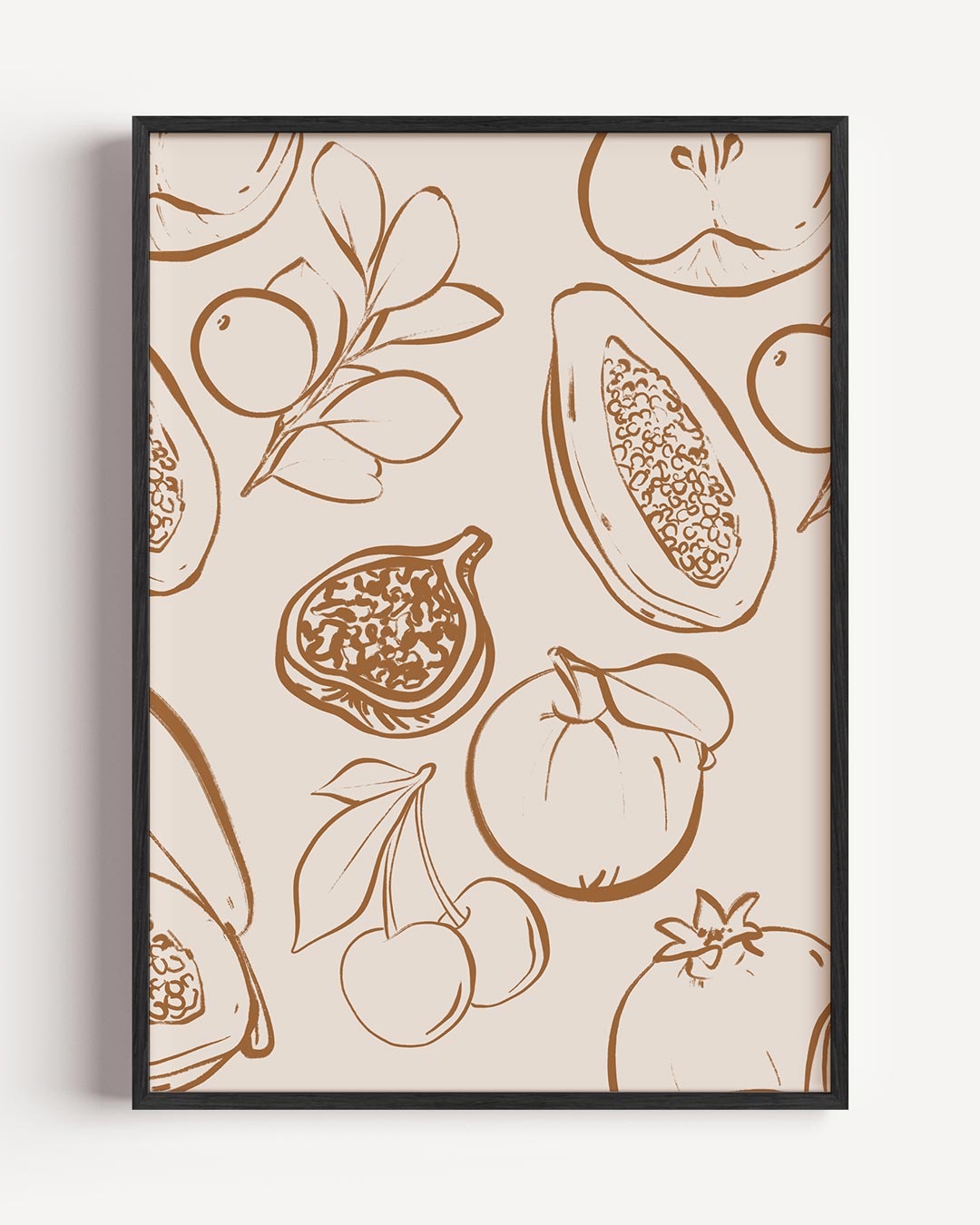 Fruitige Line-art Poster-WallArtistic