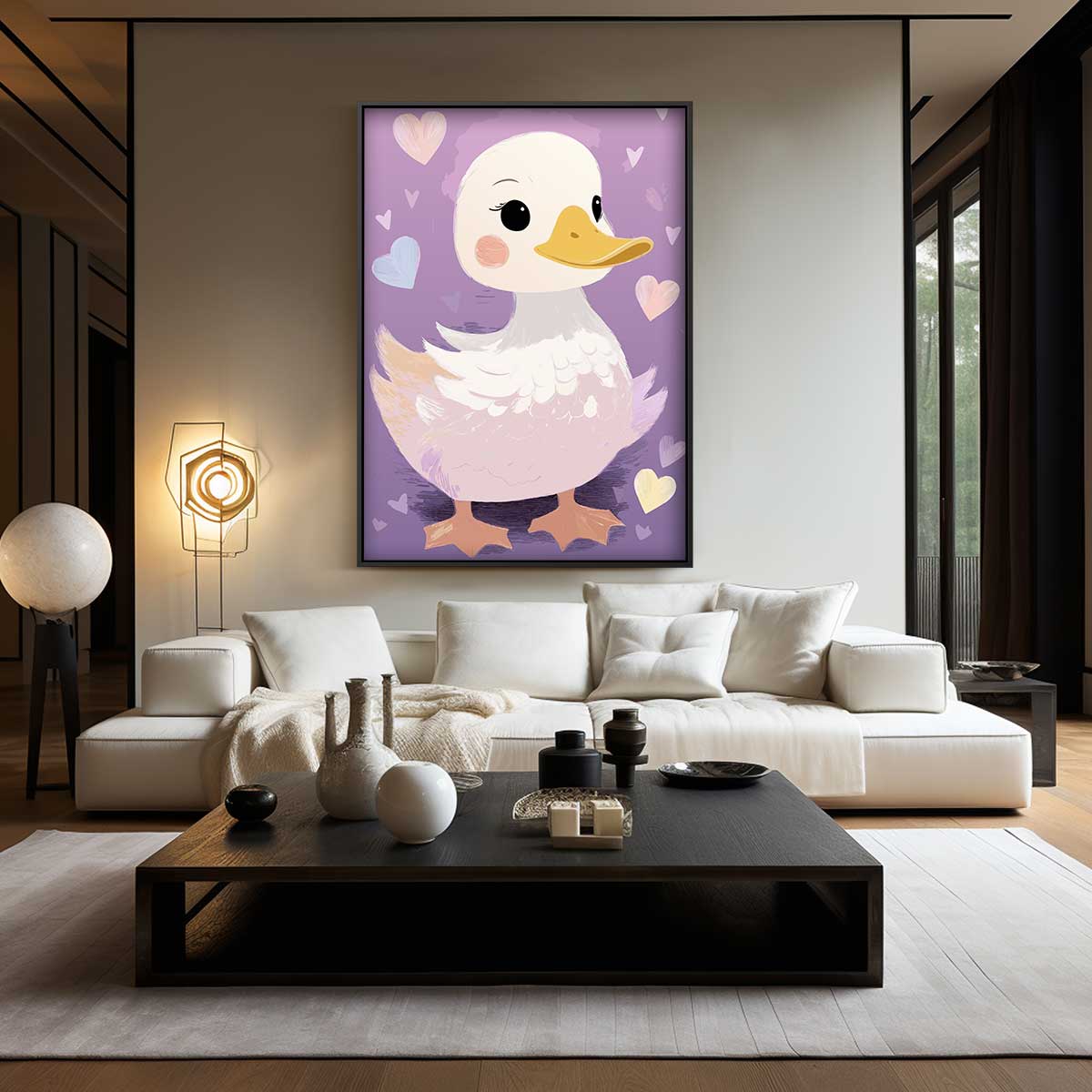 Lief Eend Portret Kunstwerk-canvas-dibond-plexiglas-wanddecoratie-WallArtistic