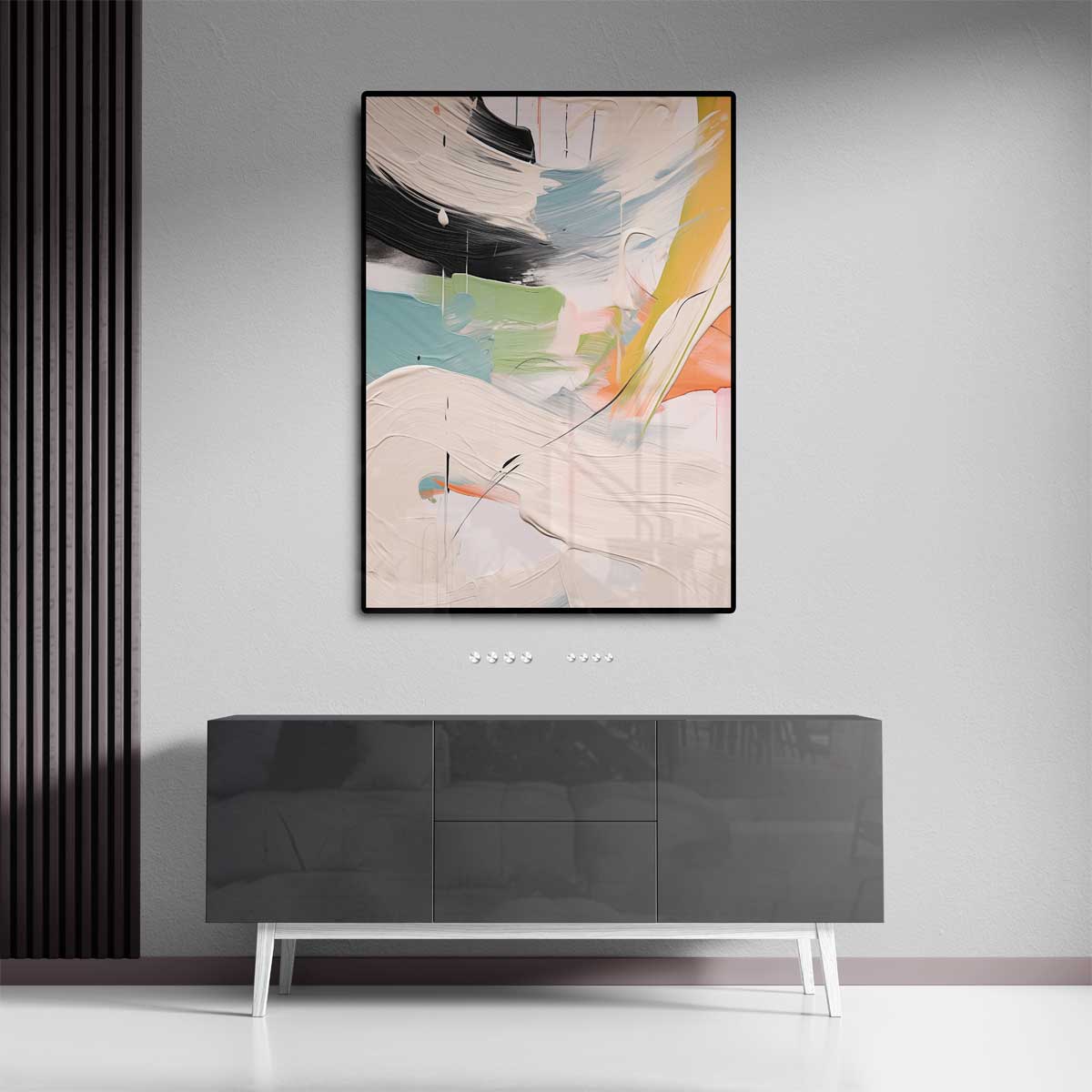 Kleurenstorm in Beweging Kunstwerk-canvas-dibond-plexiglas-wanddecoratie-WallArtistic