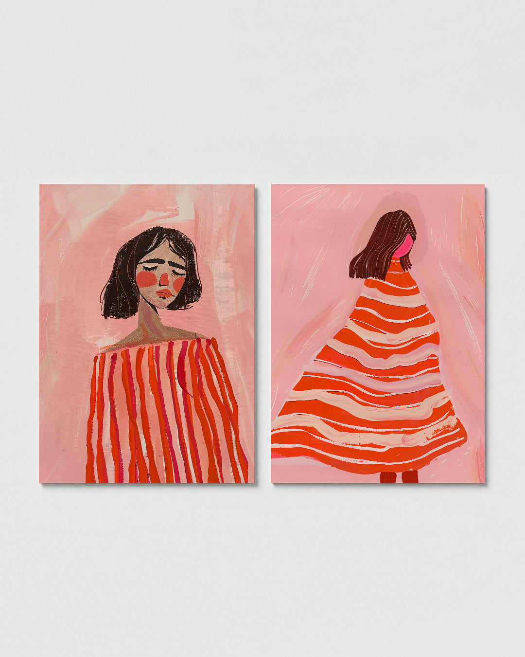 Zachte kleurenharmonie Posterset