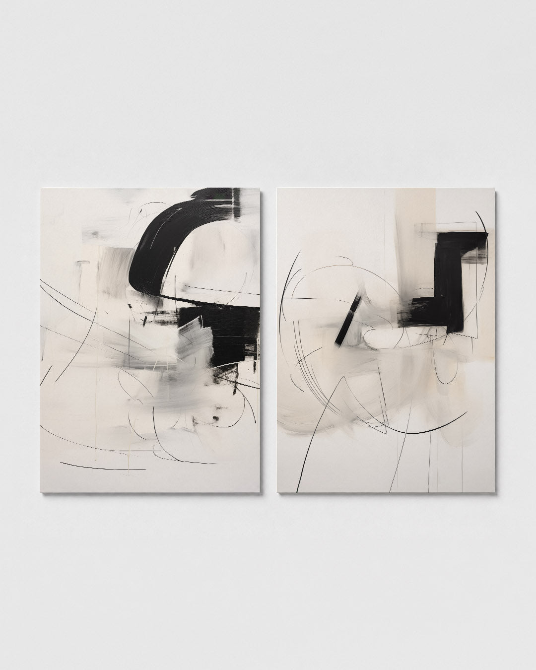 Zwart wit dynamiek Posterset