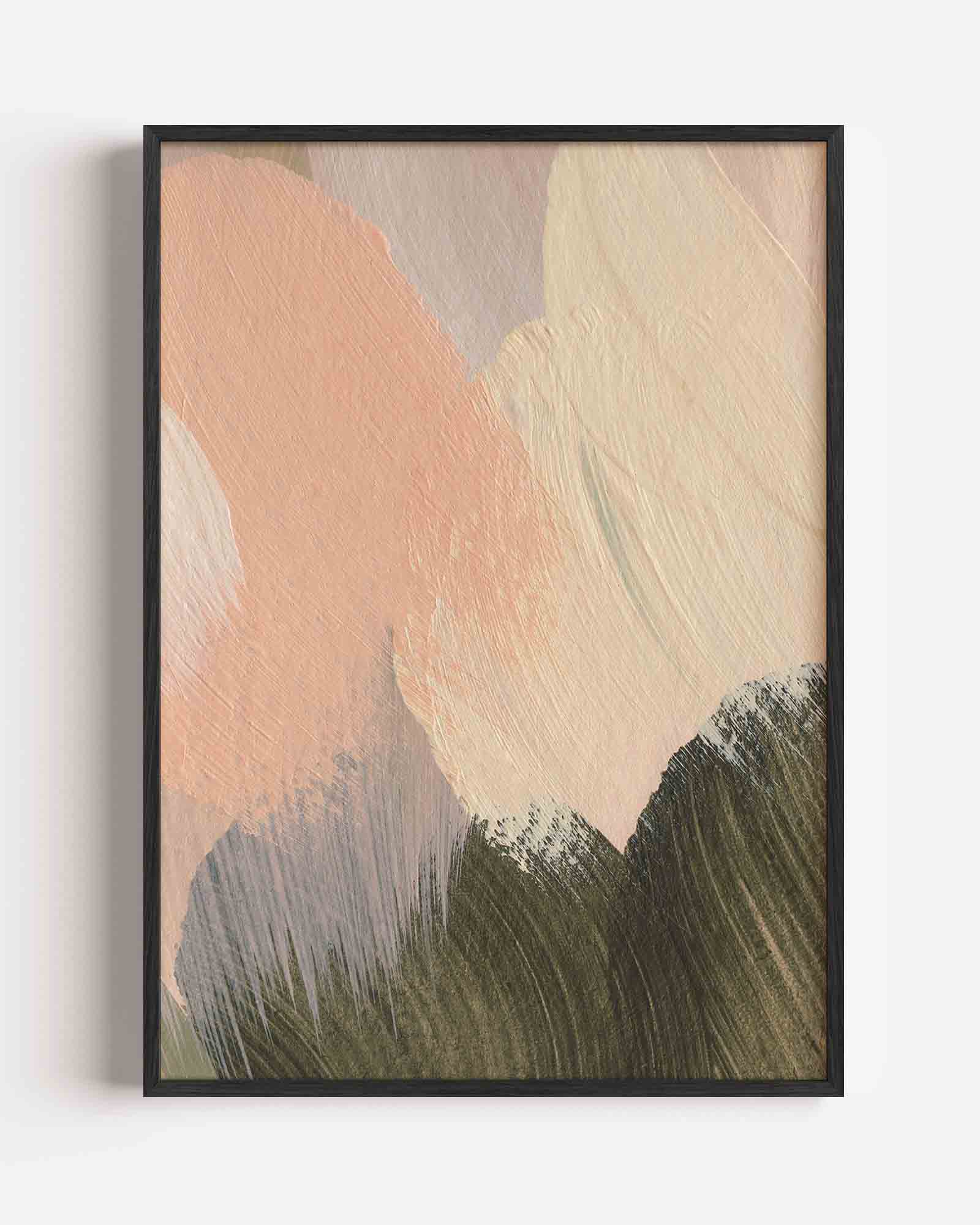 Abstracte penseelstreken Poster
