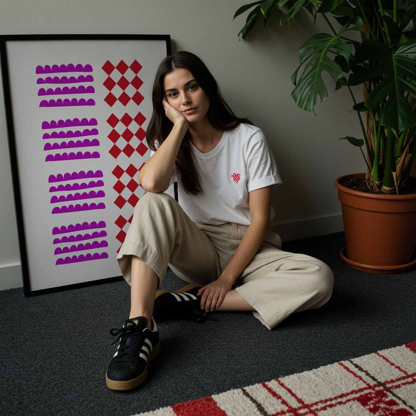 Kleurrijke Grafische Vibes Poster-WallArtistic