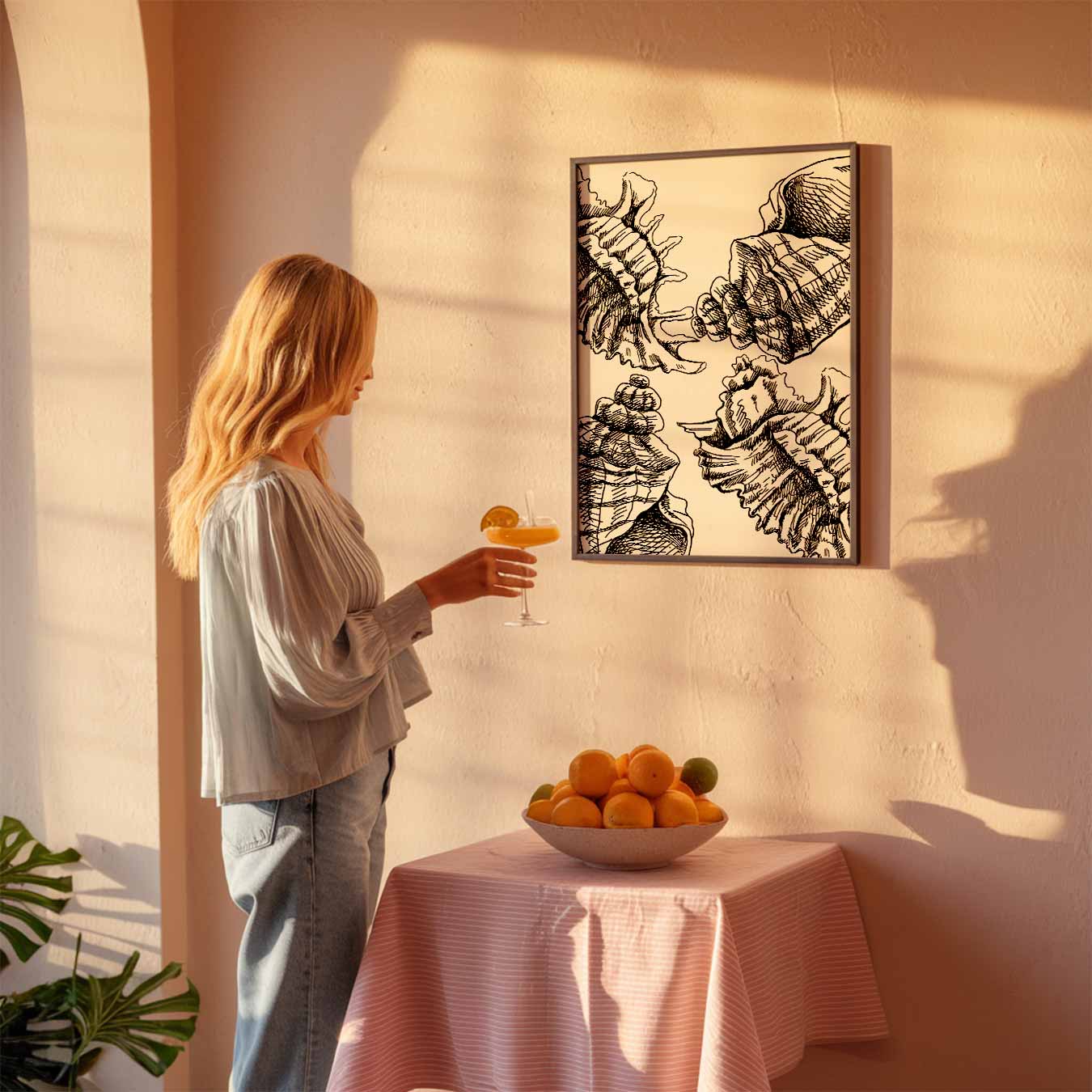 Elegante Schelpenkunst Poster