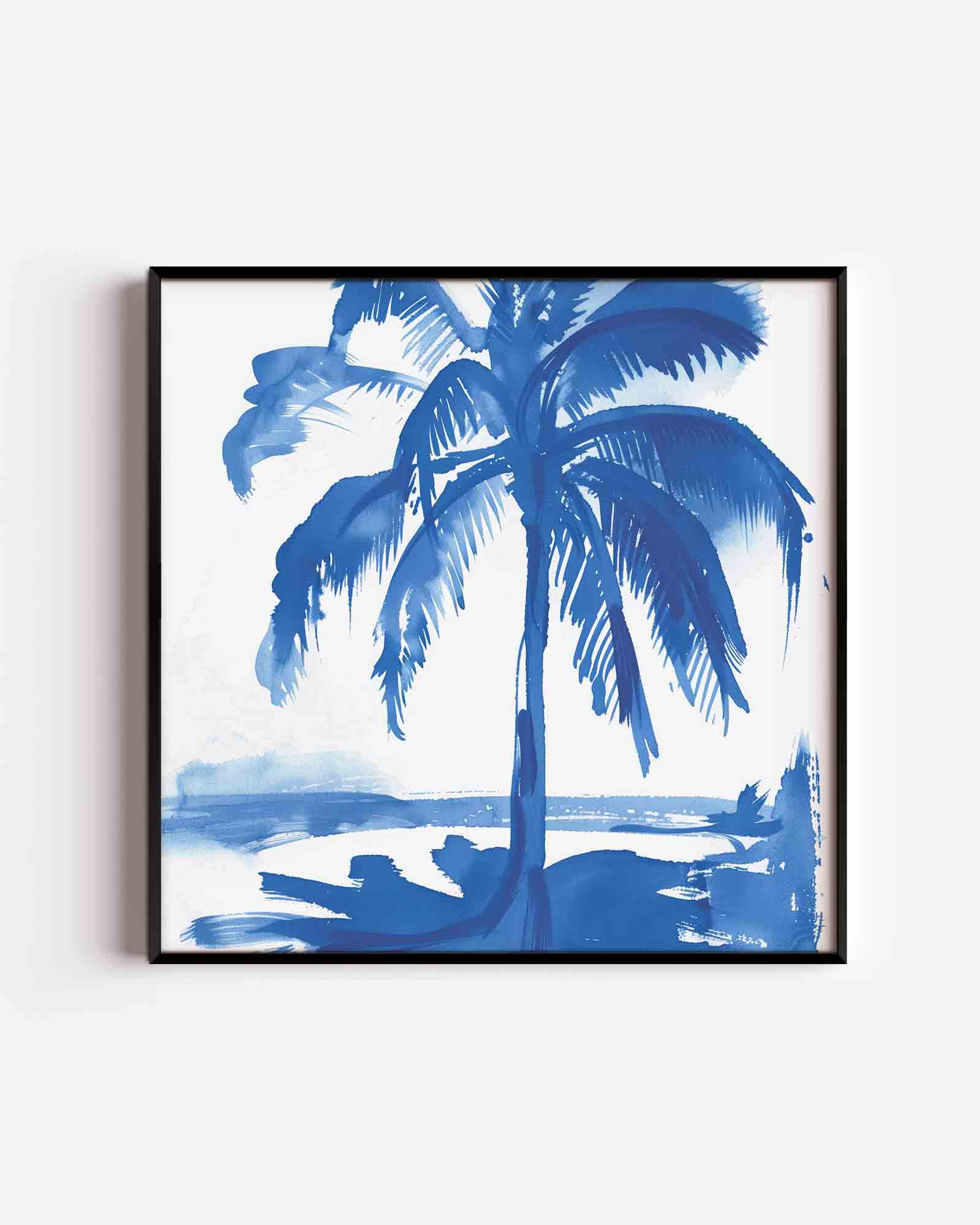 Palmboom aan zee Poster