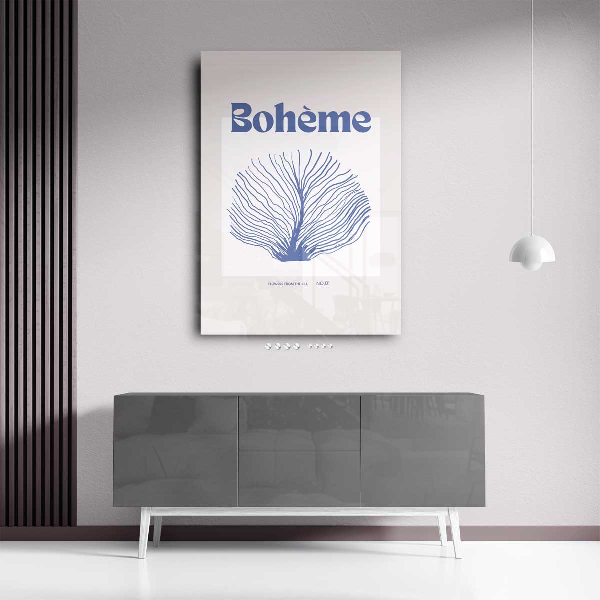 Bohème Flowers from the Sea No.01 Kunstwerk-canvas-dibond-plexiglas-wanddecoratie-WallArtistic