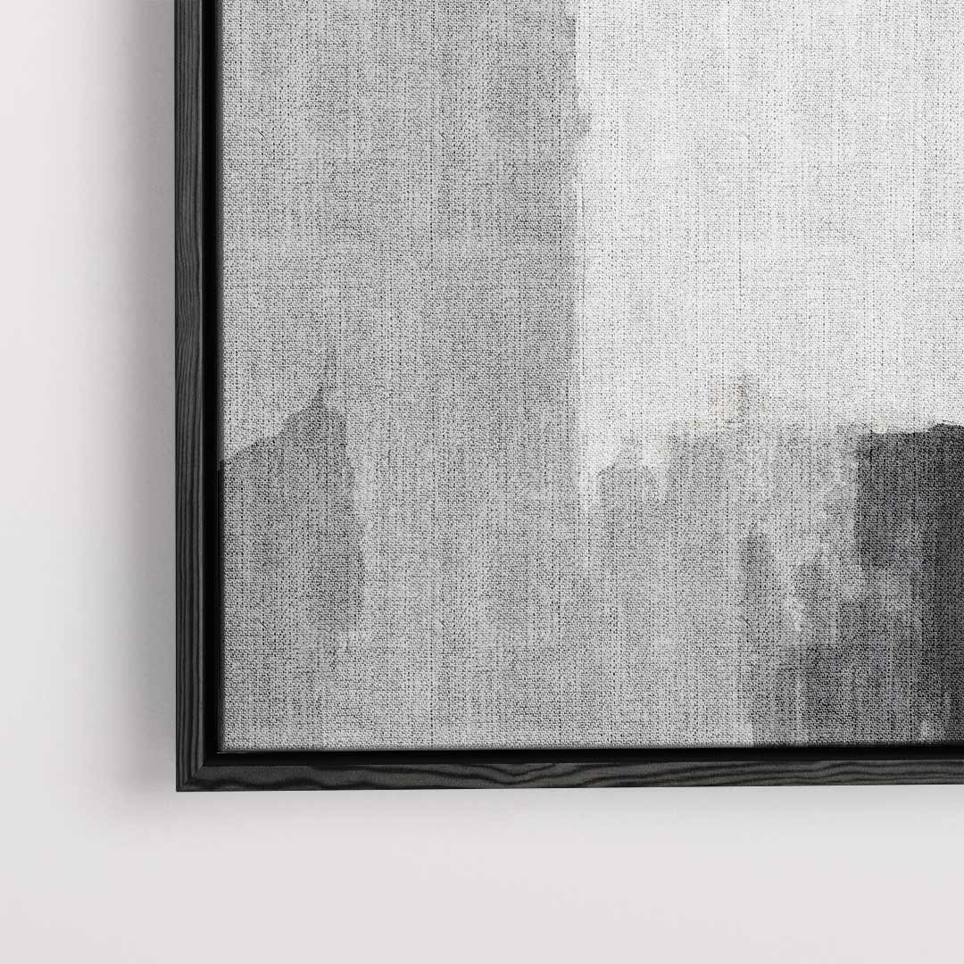 Abstracte Grijze Compositie Kunstwerk-canvas-dibond-plexiglas-wanddecoratie-WallArtistic