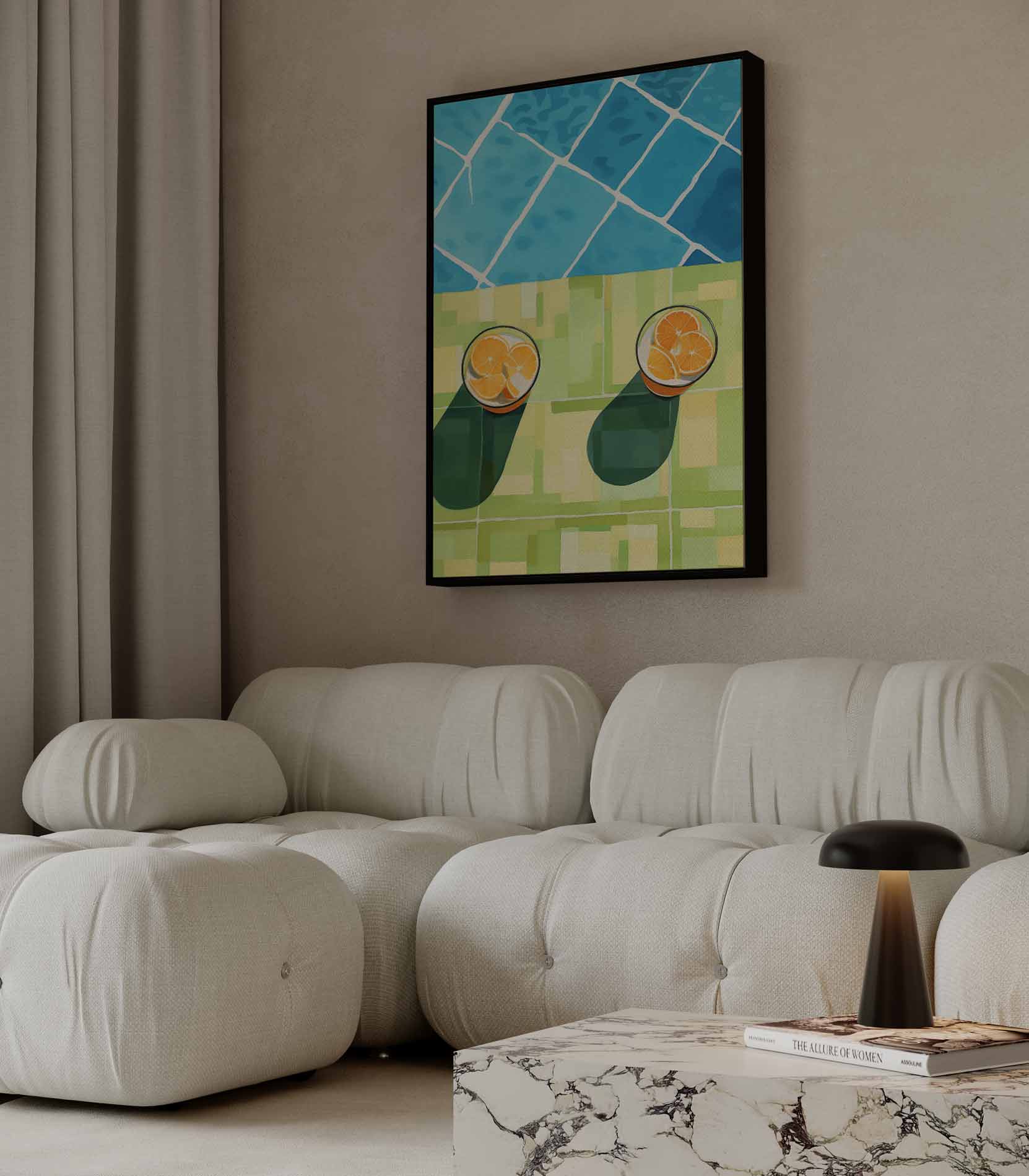 Zomerse Citrusdrankjes Kunstwerk-canvas-dibond-plexiglas-wanddecoratie-WallArtistic