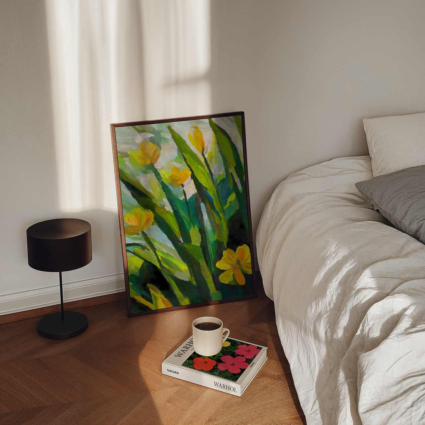Bloeiende Lente Tulpenschilderij Poster