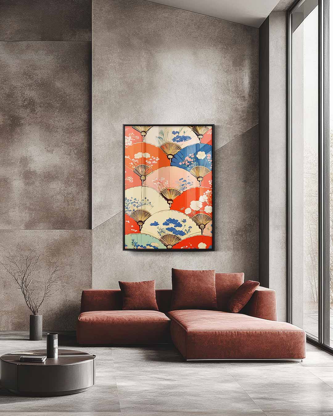 Kleurrijke Fan Fantasy Kunstwerk-canvas-dibond-plexiglas-wanddecoratie-WallArtistic