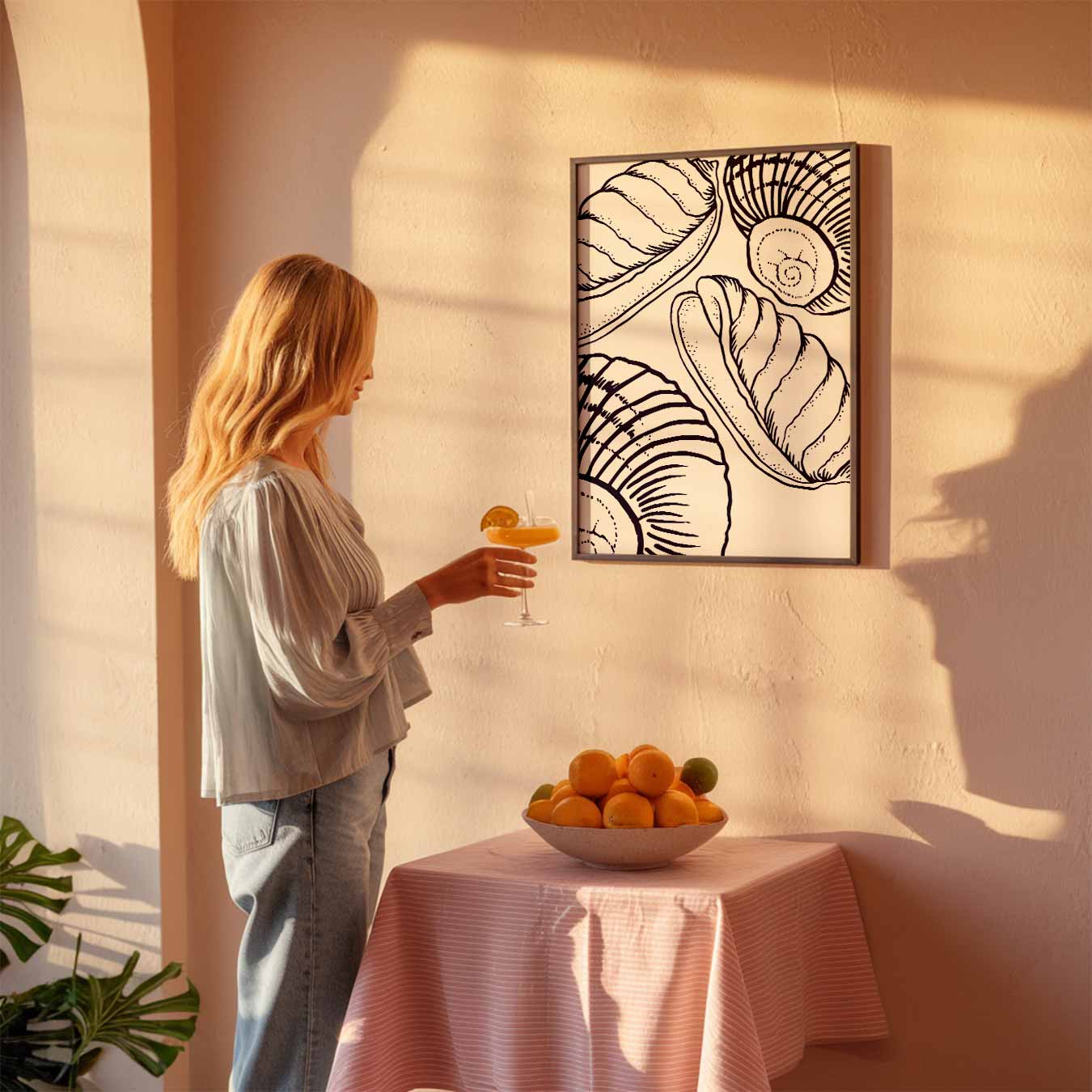Elegante Schelpen Wanddecoratie Poster